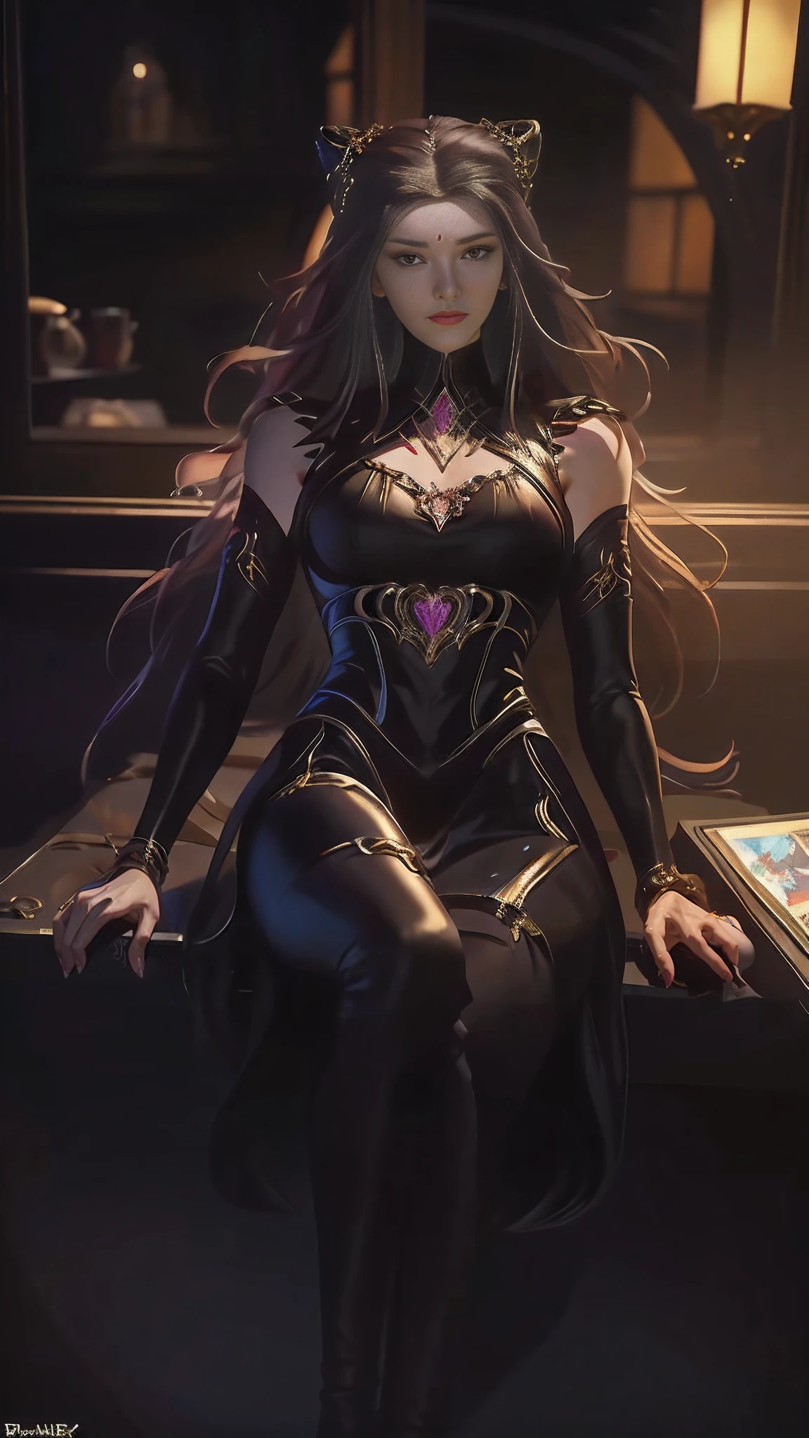 1 beautiful devil woman from hell, In the dark: 1.6), surreal female portrait by David Hockney and Alphonse Mucha, Fantasy art, korean-doll, Photorealism, Dynamic lighting, art stations, poster for, voluminetric lighting, Very detailed faces, 8K Ultra, All body, AW...