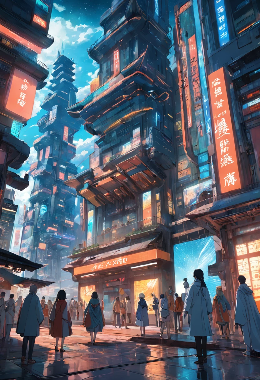 cidade futuristica anos 3000, 70, UHD, masterpiece, textured skin, super detail, hight detail, HD, 16k