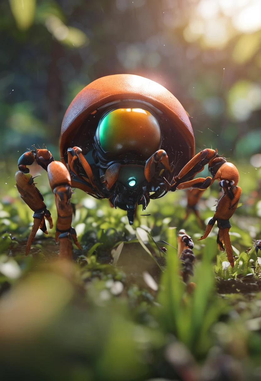 Several alien ants stand side by side on the field, game key art, depicted as a pixar character, Official Splash Art, High-tech factory, realistic cinematic photo, hyper HD, Realistic medium, Bright color, Highly detailed, Ultra HD drawings, Perfectcomposition, Beautiful details Intricate crazy details Octane rendering trends on ArtStation, of 8K., Realist conceptual art, soft, natural volumetric, Cinematic light