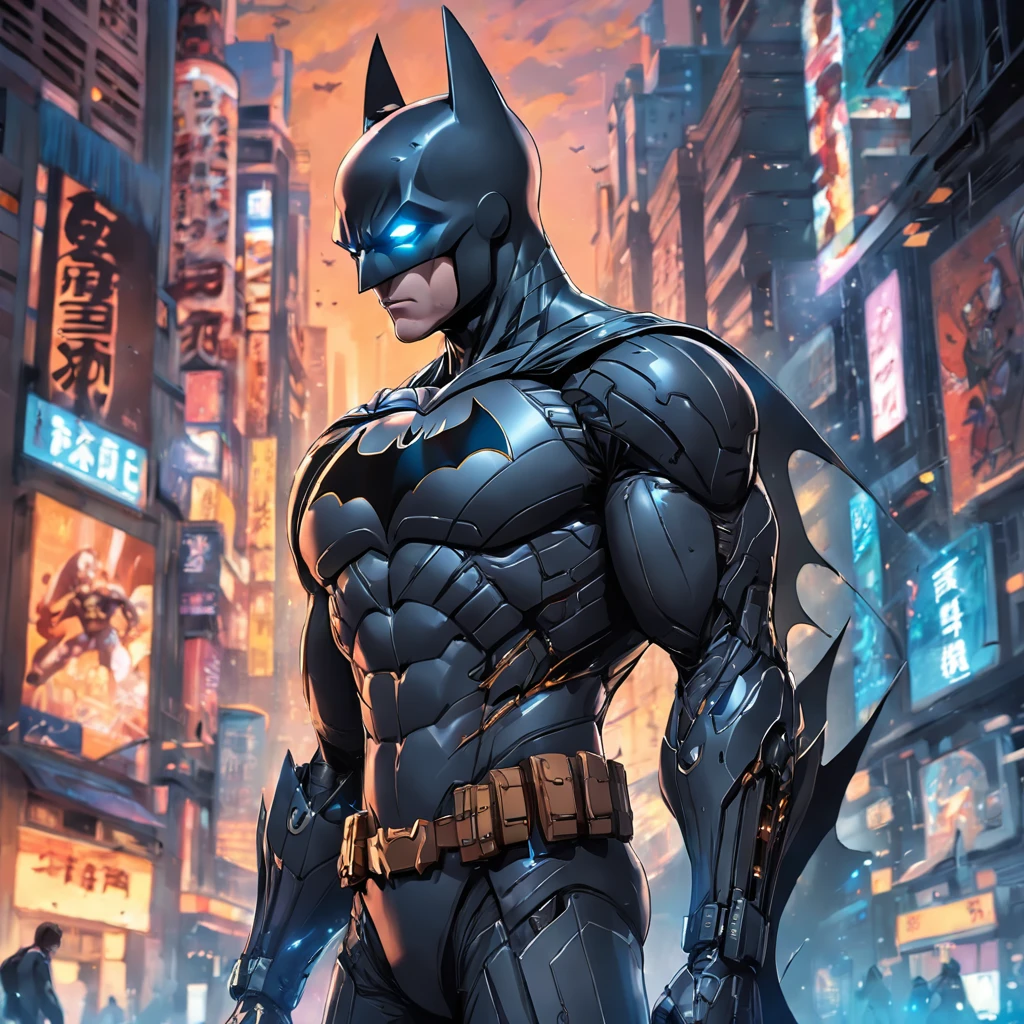 Realistic depiction of an advanced cybersuit, Batman from DC Comics