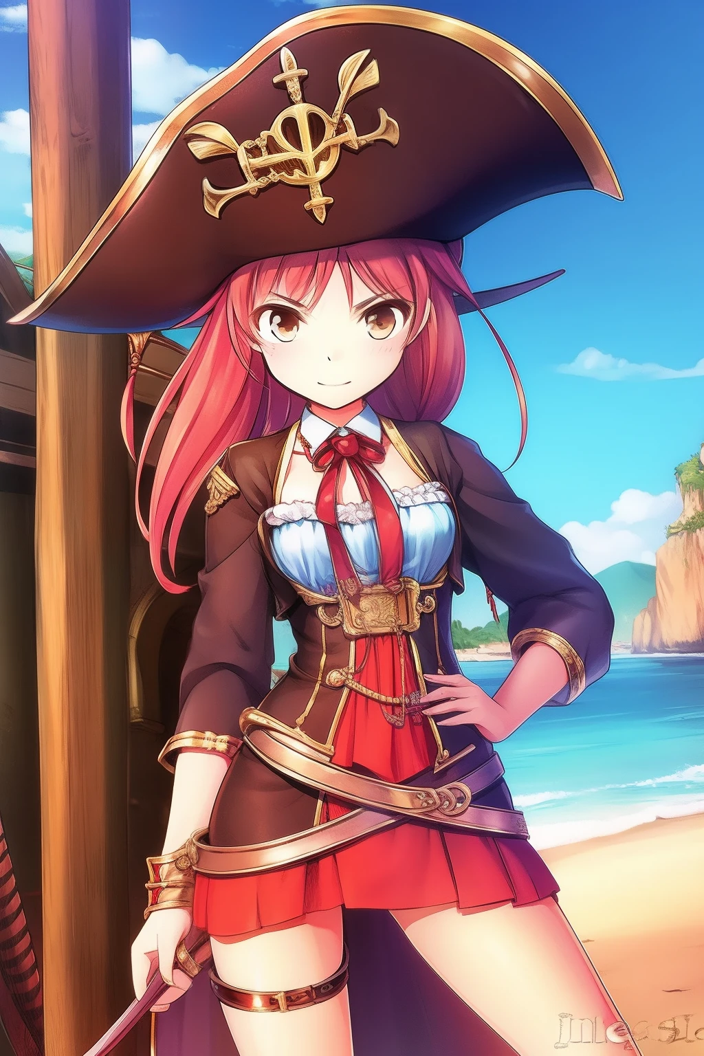 Cute female pirate from the 1800s