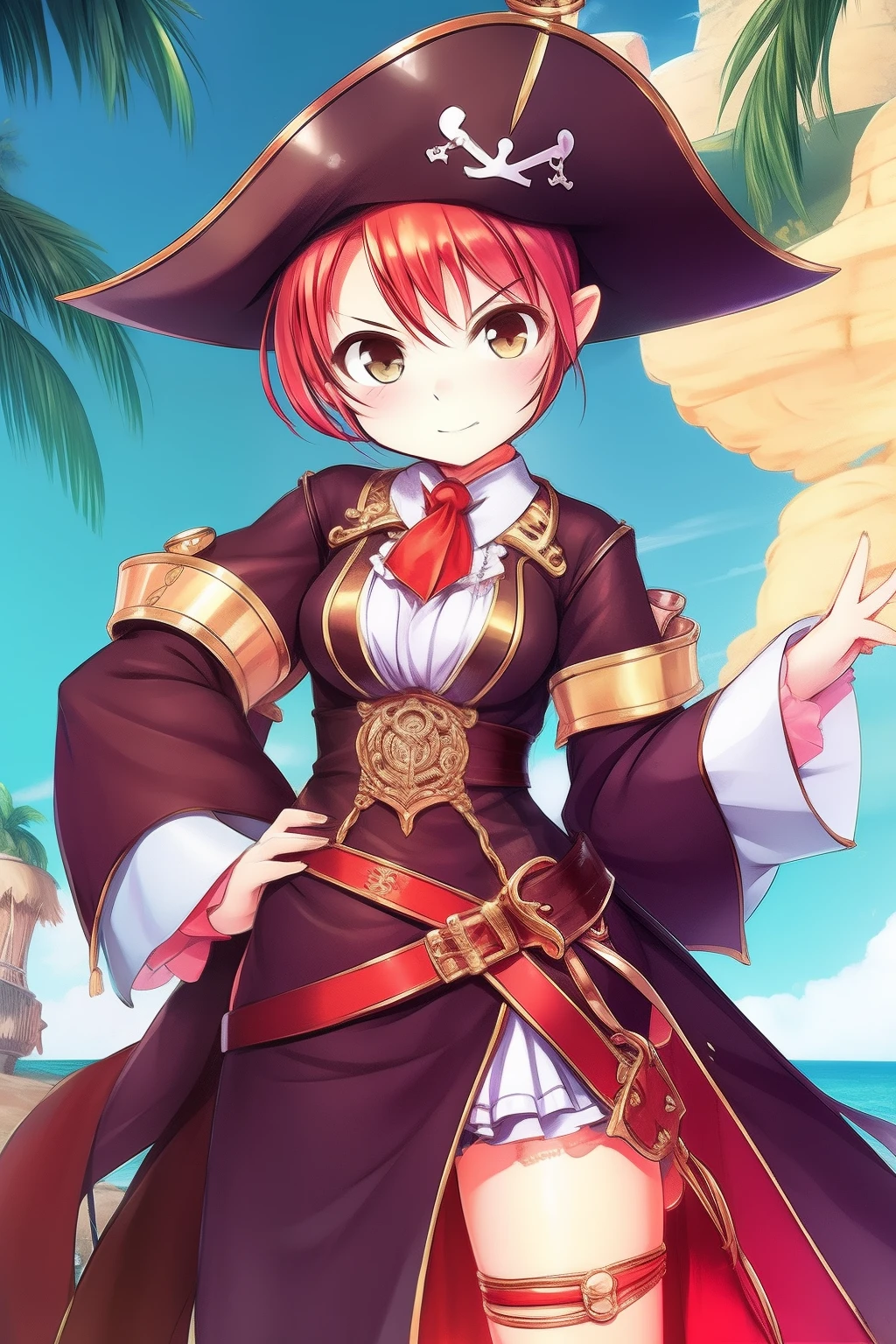 Cute female pirate from the 1800s