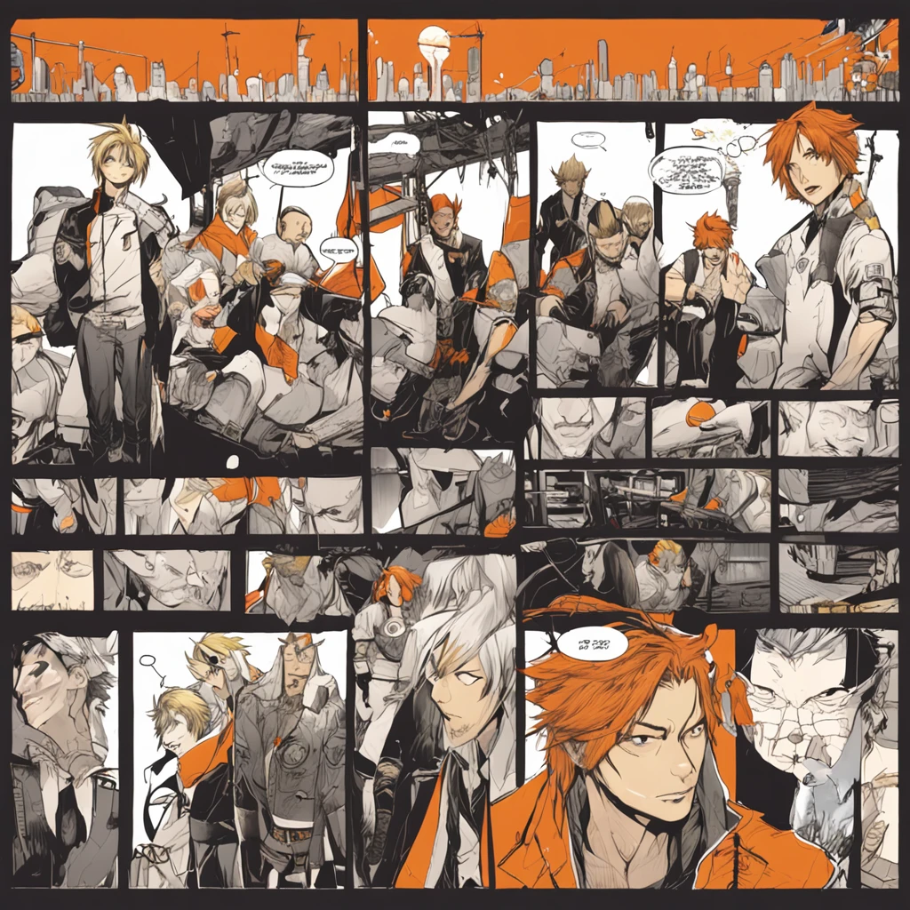 Orange-haired Ala Fed Man, Daigo Ikeno, norihiro yagi, Yuuki Hagure, kinu nishimura, Yuya Hirai Shigeto, Takeyuki Kanda, yosuke ueno, art jiro matsumoto, daisuke tsutsumi, yoh yoshinori, kentaro