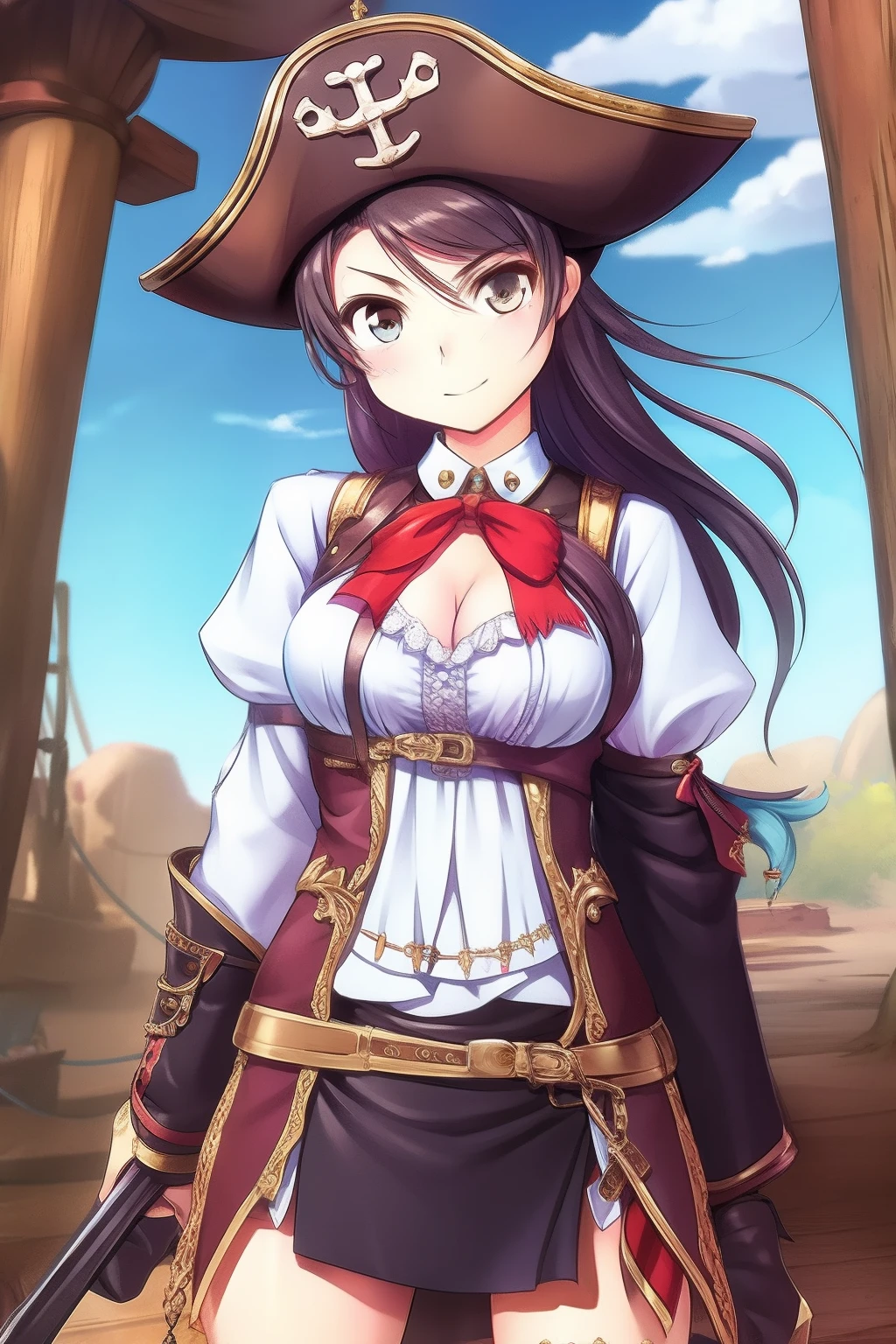 Cute female pirate from the 1800s