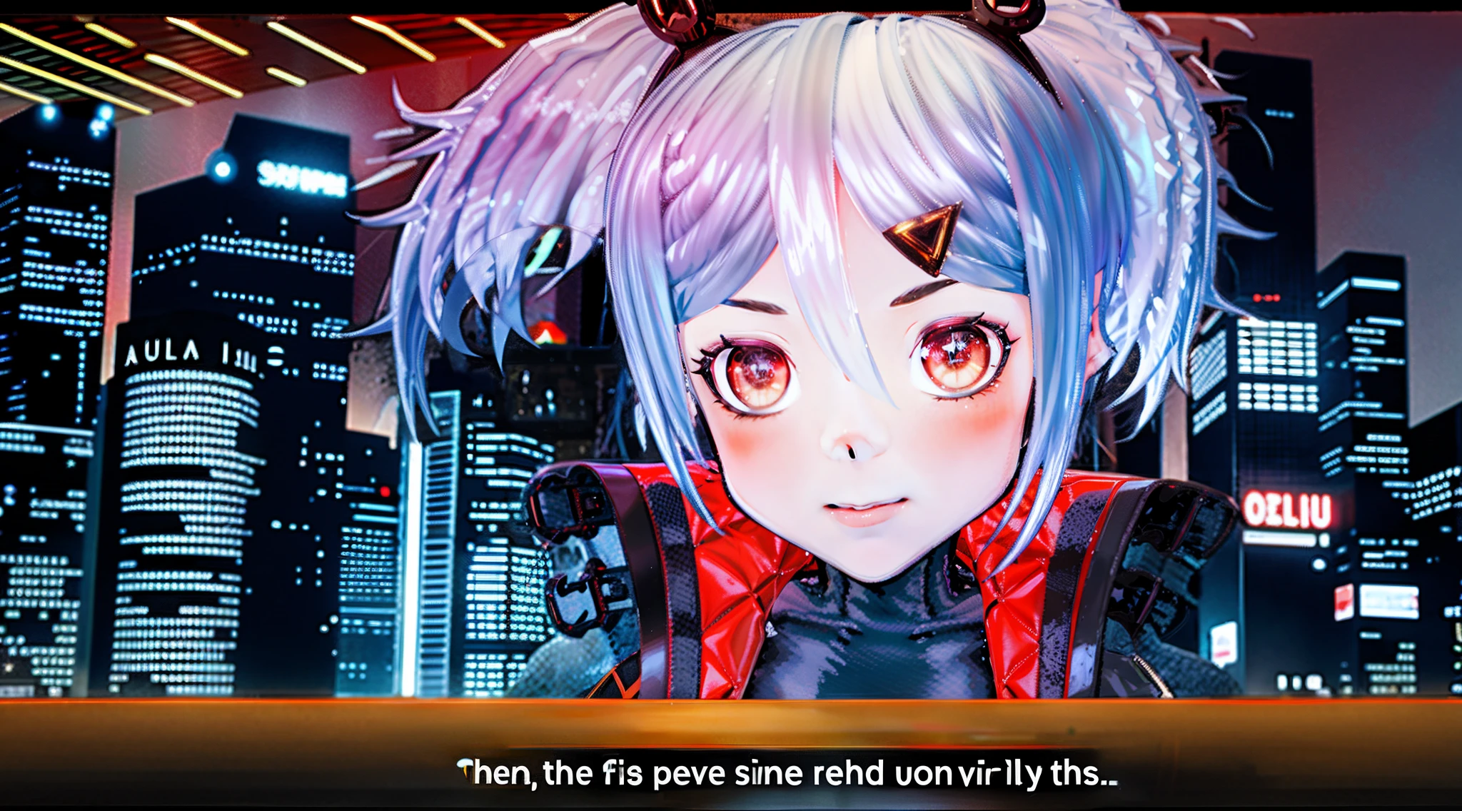 Beautiful rain background in high image quality building in cyberpunk style