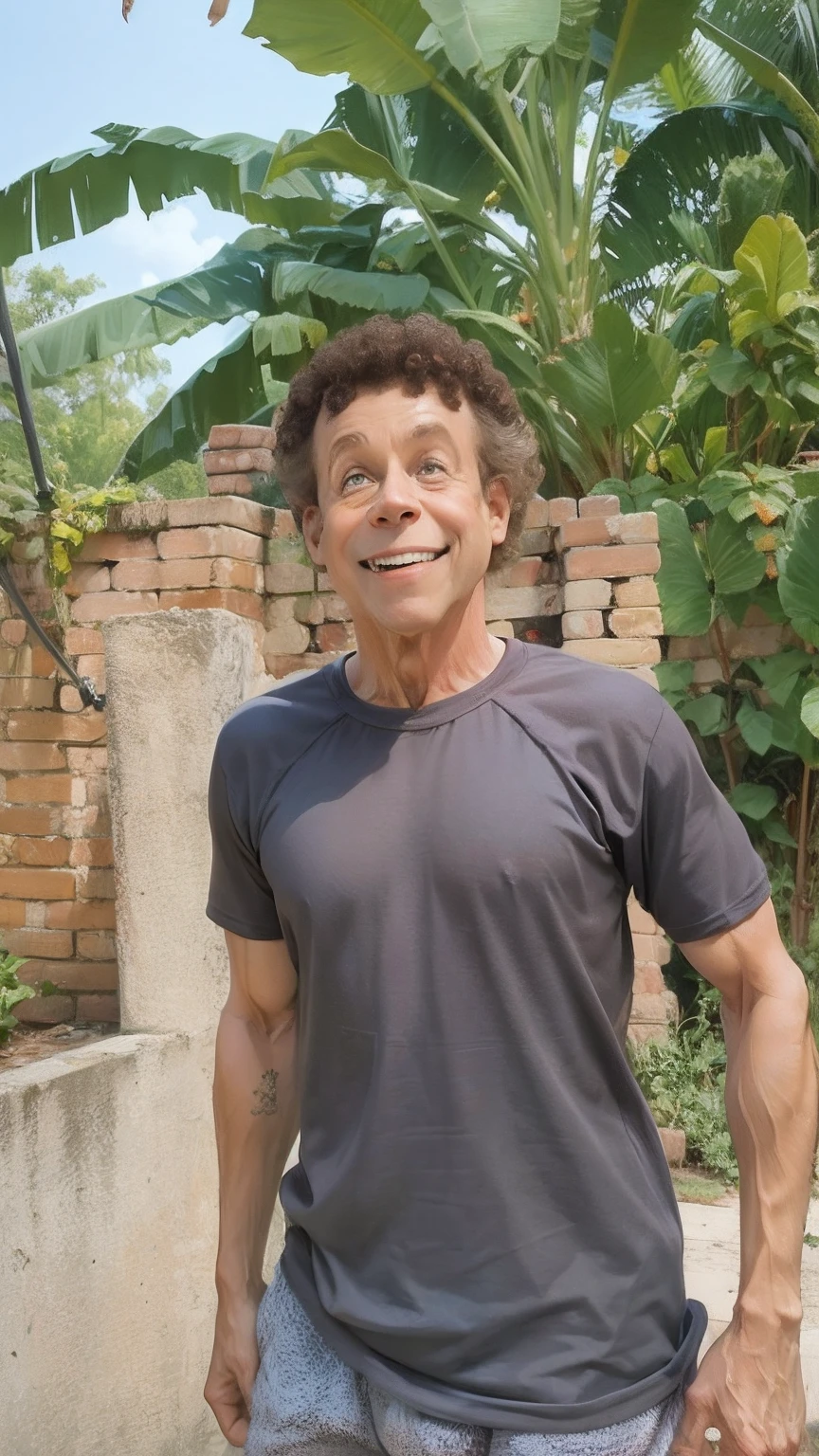 Richard Simmons lifting weights