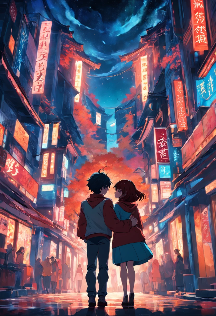 a couple embracing