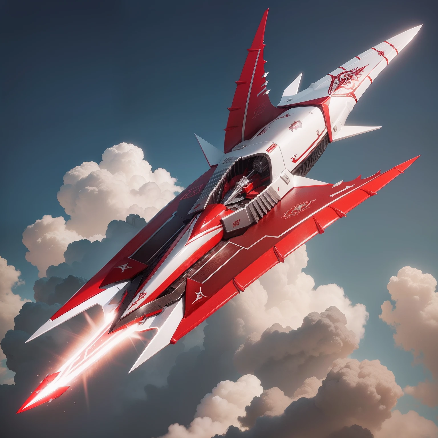 A espada deve ter um design impressionante, with bright red blade and silver details. It may be stuck on the ground or hovering in the air. A imagem deve destacar a espada como o foco principal, a espada deve ser gigante