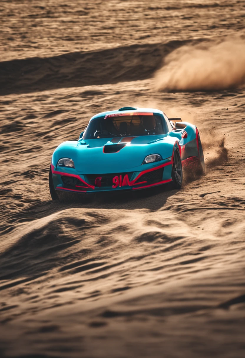 auto de carreras en las playas
