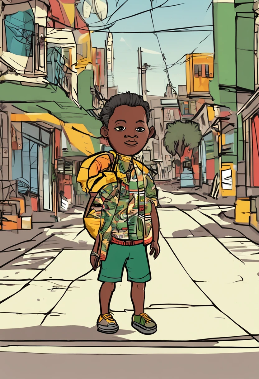 crie um avatar, este avatar pe um boneco no formato de um i em maiuculo com braso s e pernas, a imagem ele estara de frente acenando com um belo sorriso, o fundo atras e branco, Its colors is yellow and black with green eyes