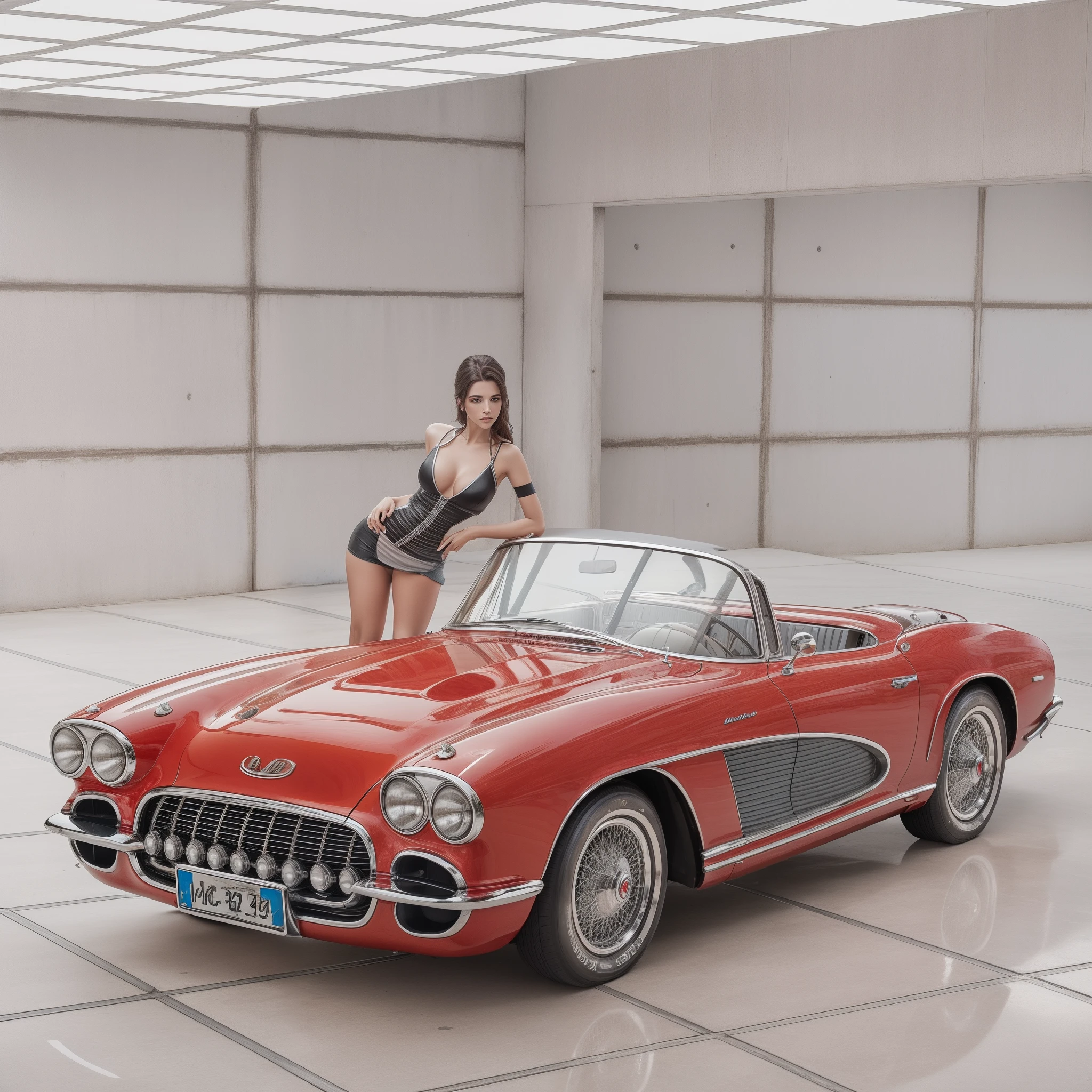 Ultra Detalhado, 8k, fotografia, Super carro vintage, Studio shot,