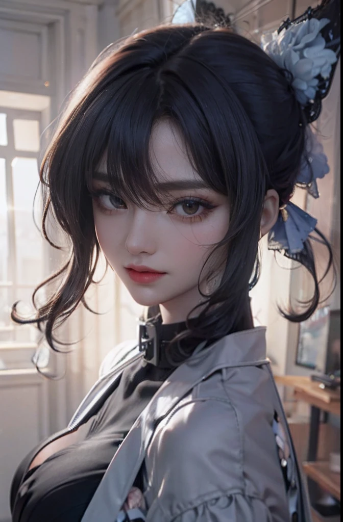 RAW, 1girl, solo, colorful, (masterpiece, best quality:1.3), (absurdres:1.3),   walking, holding Luxury handbag,  
(detailed skin:1.3, detailed face:1.3), from above,  looking at viewer, 
sharp focus, delicate, (korean beauty, korean mixed:1.3), (mature female:1.2), 
(huge breasts:1.4, thick thighs:1.2, narrow :1.1),  light smile, 
(big_eyes:1.2, brown_eyes), red_eyeshadow, pink lips, 
(straight hair), looking at viewer, (thin gray v-neck long midi dress:1.2),
park, english text, day, (sunlight on face:1.5), open_blazer,