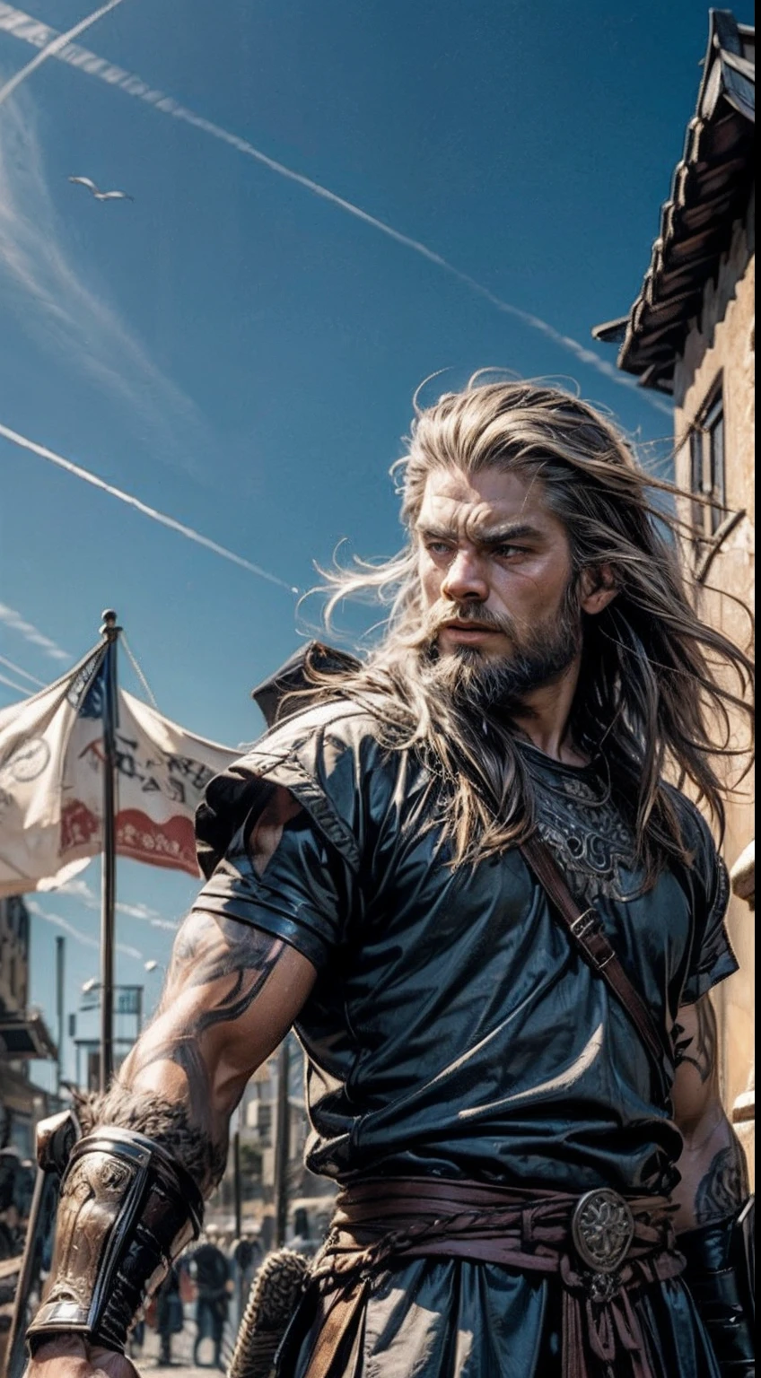 um homem, viking