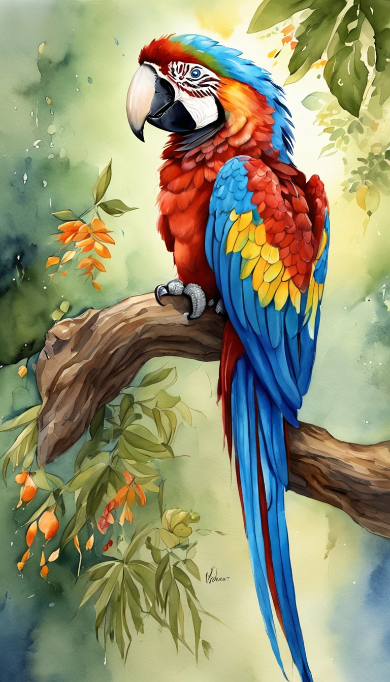 Female blue Spicsar macaw/Animated Movies