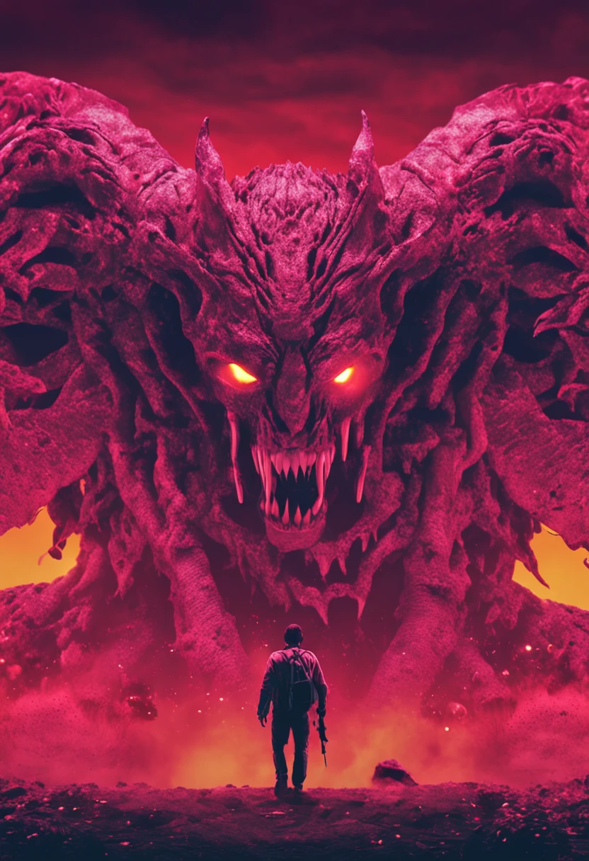 Bafomé, terror, demonio, sombrio, 8k, melhor qualidade, wallpaper