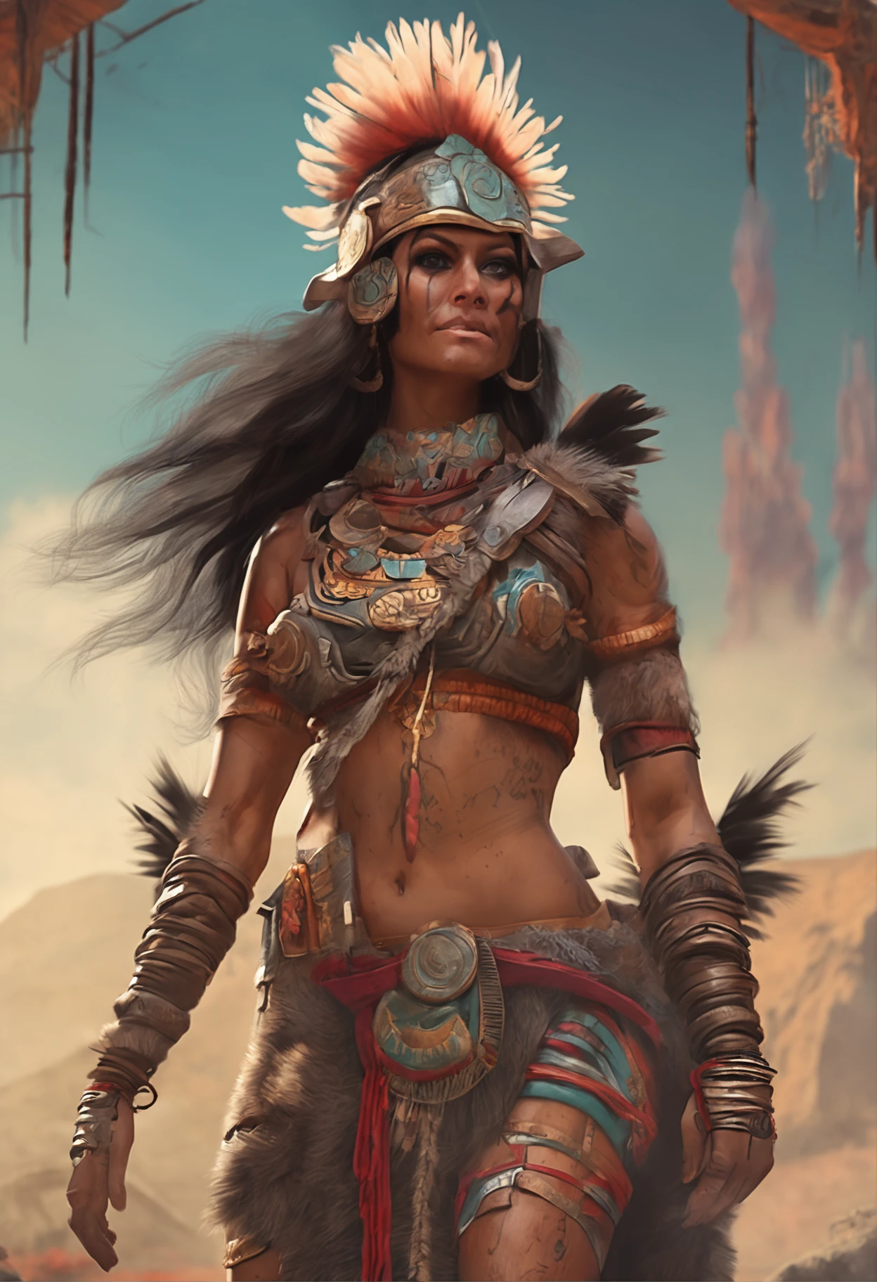 score_9, score_8_above, score_7_above, score_6_above, classification_explicit, 1 girl, ((18 years:1.2)),(The best quality,A high resolution,Ultra - detailed,actual),Native American Ariana Grande,(wild Indian native American:1.4), adult, full lips, big light eyes, light blue eyes, ((by rubio:1)), (cabello ondulado long trenzado nativo indio: 1.2), (female native american:1.4) ,(native indian feathers :1.4), (Face details: 1.5, bright blue eyes, beautiful face, pretty eyes, iris coating, labios Delgados: 1.5, Delgado, pale and sharp eyebrows, long, dark eyelashes, double tabs),(perfect hands detailed : 1.4 ) , (forest background big leaves :1.4), (native american V2.1), (native american:1.4), (fondo desierto casa native american:1.4), (dynamic cowboy pose),(( beautiful american indian warrior:1.4), (beautiful american indian warrior: V2.1)) , (bright colors), (big stones background:1.4 ), (meadow background :1.4), (falling rain cloudy:1.4), (great grassland autumn :1.4), (vestidor native american:1.4), (showing panties:1.4), (realistic V2.1), (perfect anatomy)