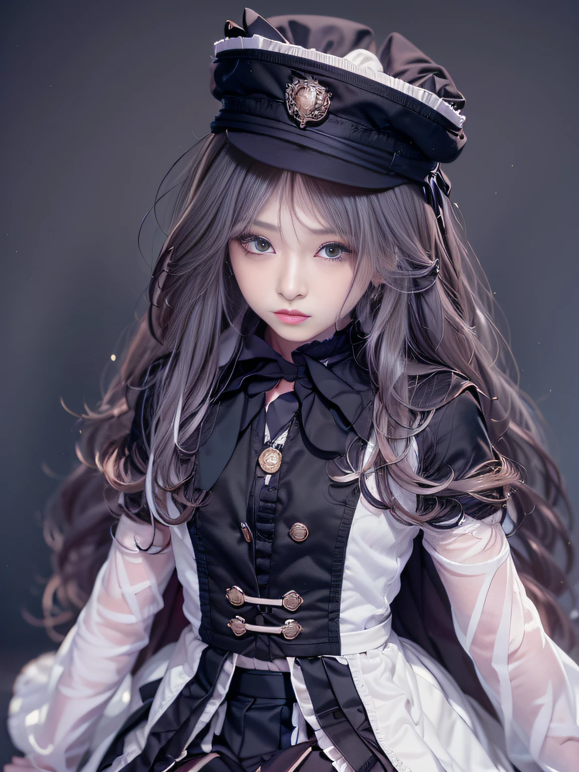 ((best best quality)), ((MasterPiece)), (Detail:1.4), 3D, A beautiful cyberpunk female image,HDR（high dynamic range）,RayTrace,nvidia rtx,The ultra-Resolution,Unreal 5,Subsurface scattering、pbr texturing、postprocessing、Anisotropic Filtering、depth offield、Maximum Clarity and Clarity、Many-Layer Textures、Albedo and Specular map、Surface coloring、Mitsu-Accurate simulation of material interactions、Perfect Scale、octanerendering、Two-colored light、large aperture、low ISO、white balance、Rule of Thirds、8K RAW、beautiful bright pupils，flowing robe，Fine pupils，Detailed face and eyes，Long Lashes，Blushlush，voluminous hair，Tender red lips