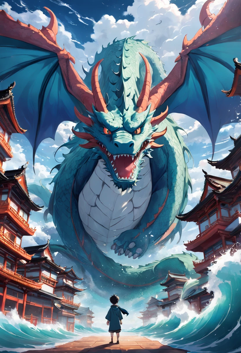 The dragon、Rampaging in a small village