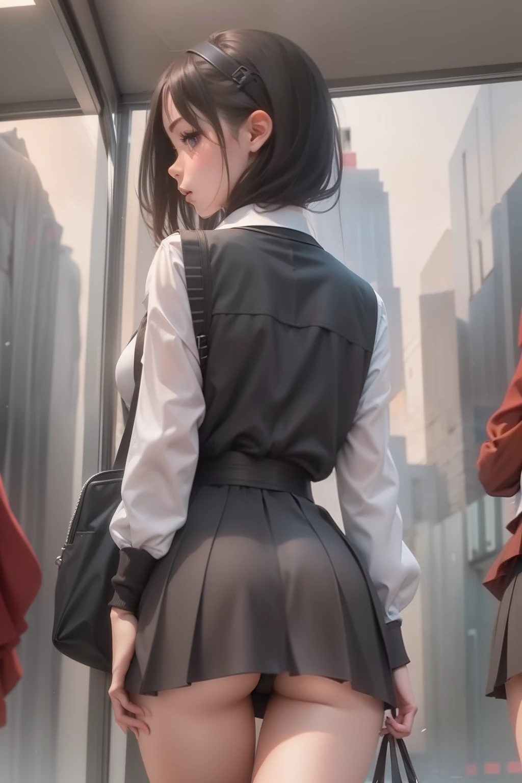 medium breasts size，Ass upturned，Thin waist，adolable，Pure，Slim and short stature，Naked，schoolgirls，pornographic