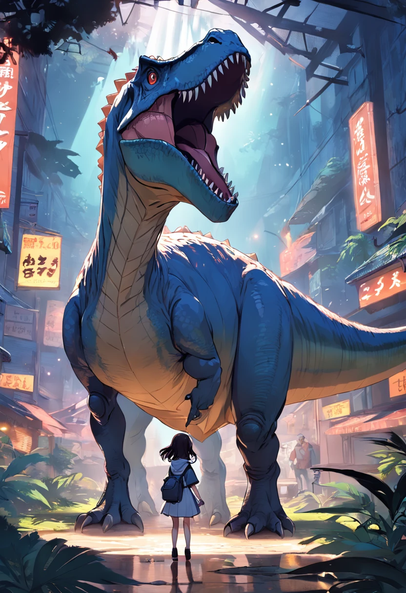Dinosaurs carry wolves