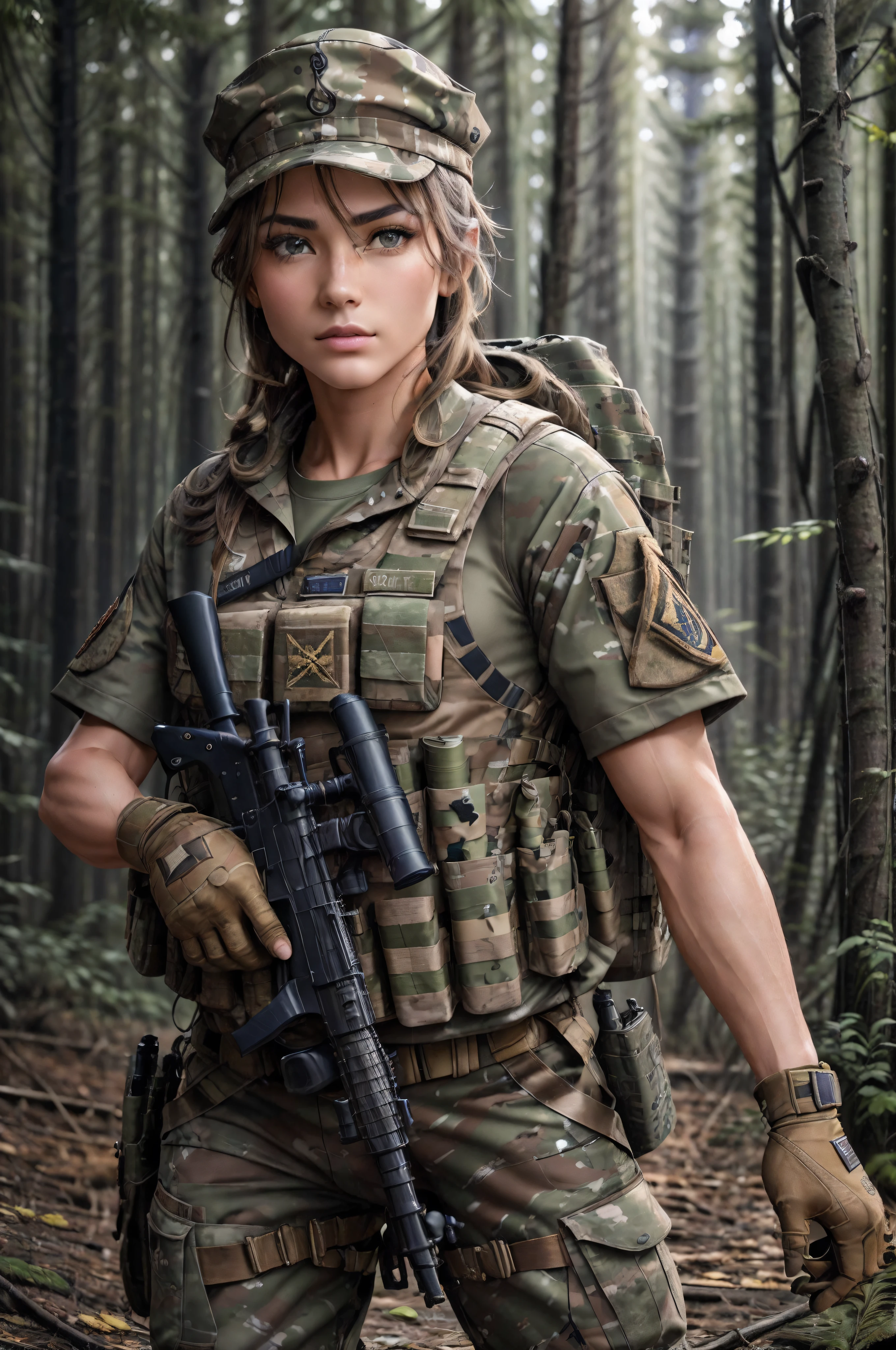 (best quality,ultra-detailed,realistic:1.37),professional,portrait,illustration,blond hair,blue eyes,brown hair,green eyes,female,brown hair,teenager, FBI profiler,FBI agent,tech specialist,weapons specialist,partners,full body