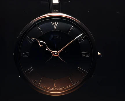 Black color background with a clock in the middle, deixe o fundo transparent