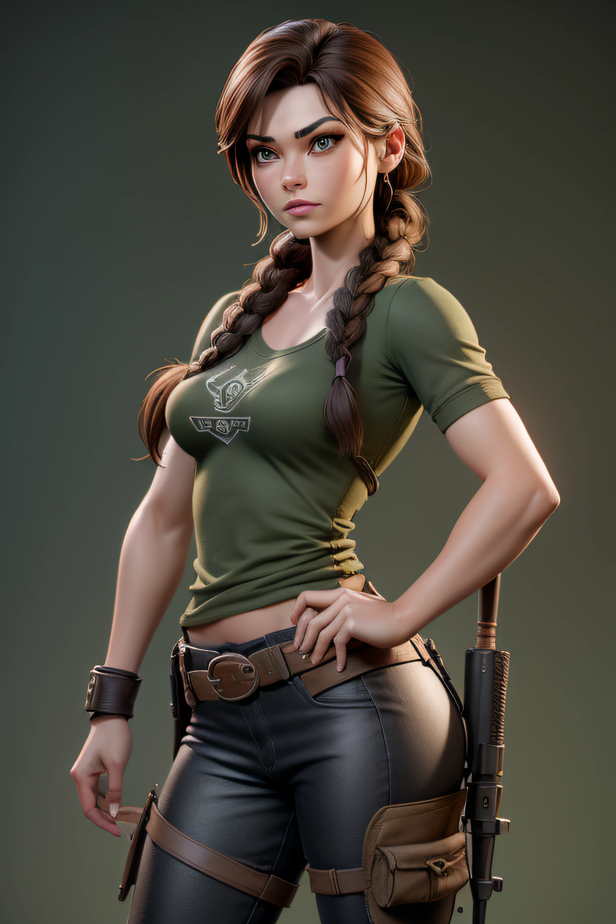 pinup Lara Croft,loira. Cap with letter s. Scarlett Johansson, , cara bonita. Top da bandeira do Brasil