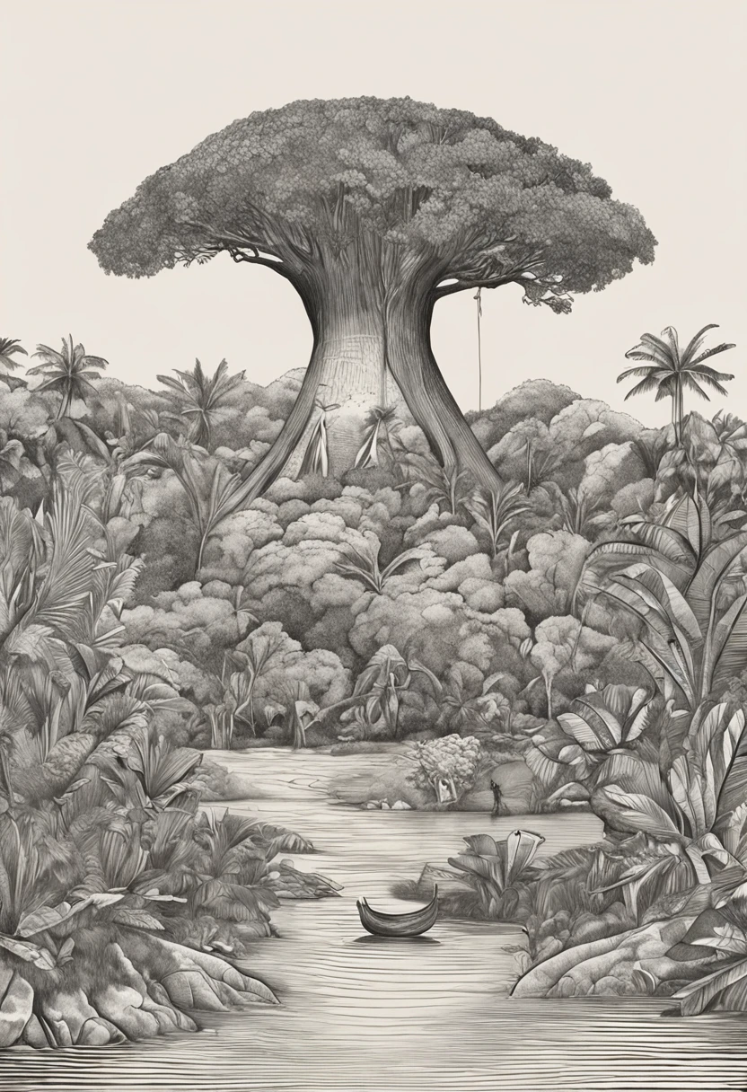 African Orisha drawing of the Oxóssi Forest , com seu arco e flecha, of the Yoruba tribe