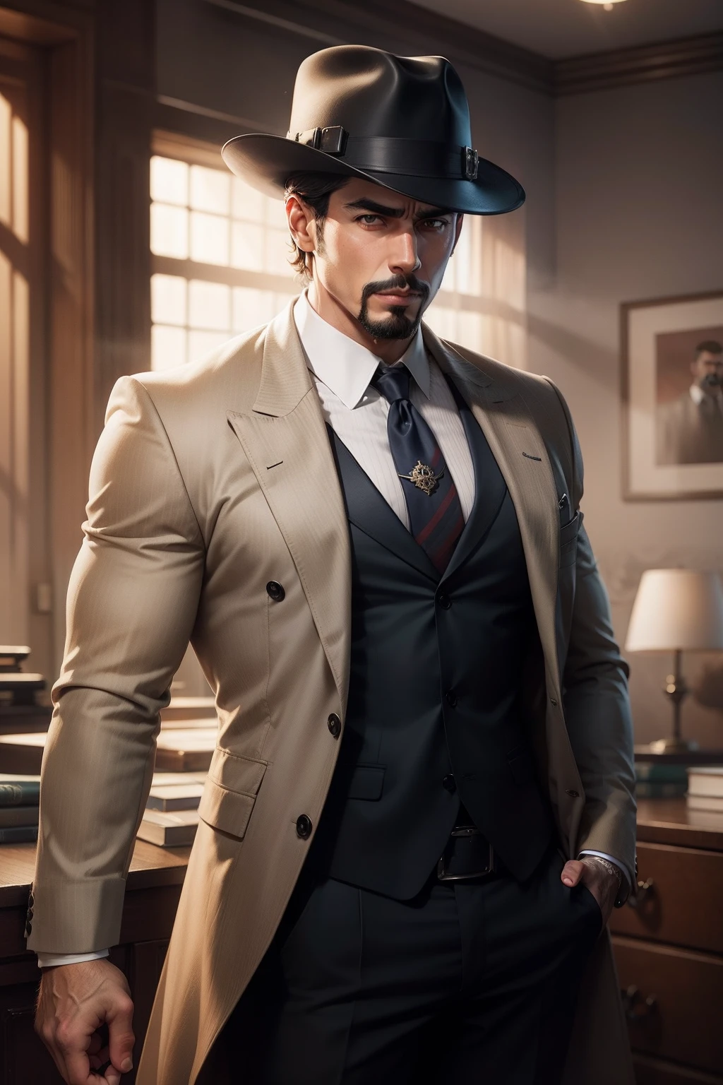 detective with a goatee