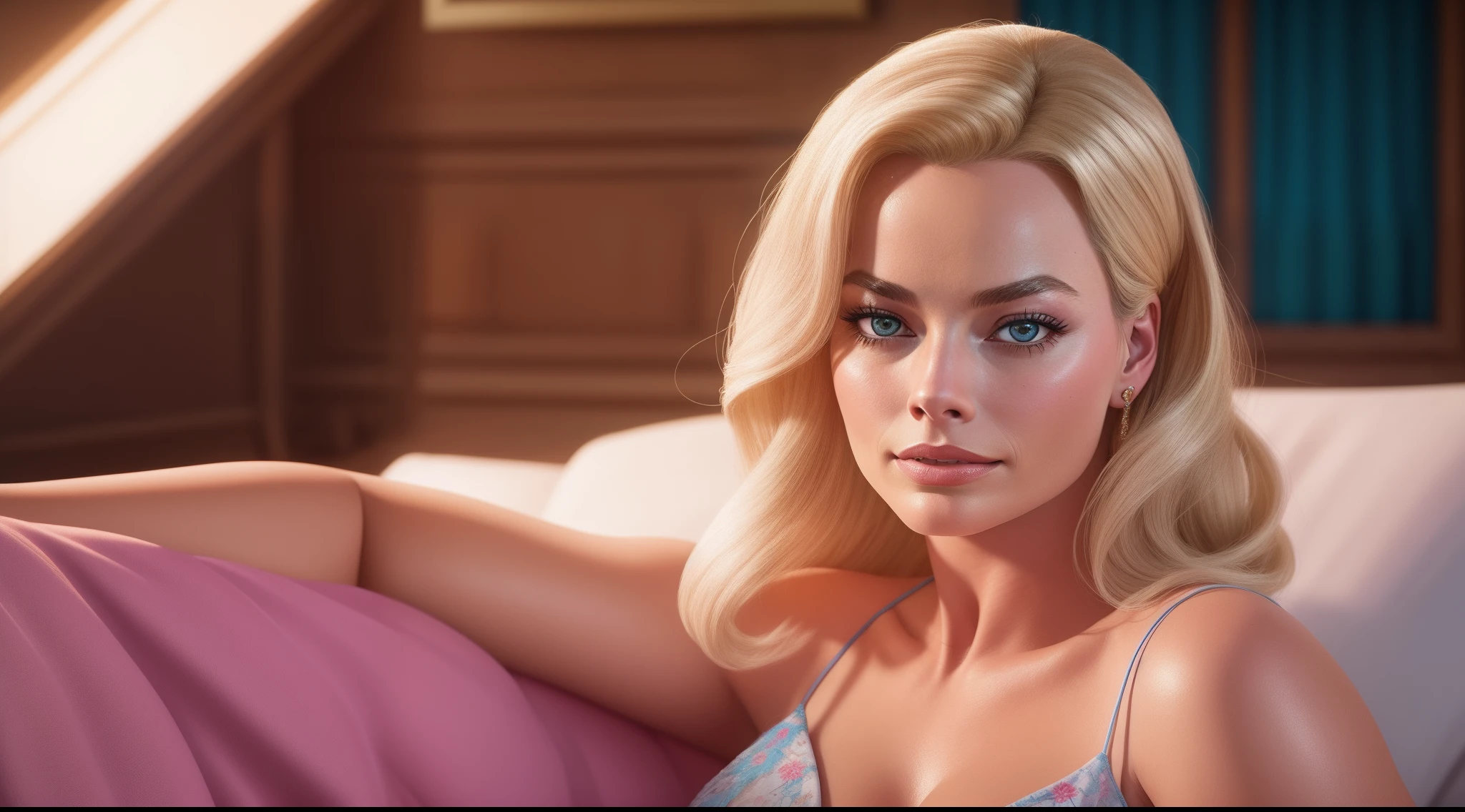 margot robbie as barbie, cinematic, photorealistic