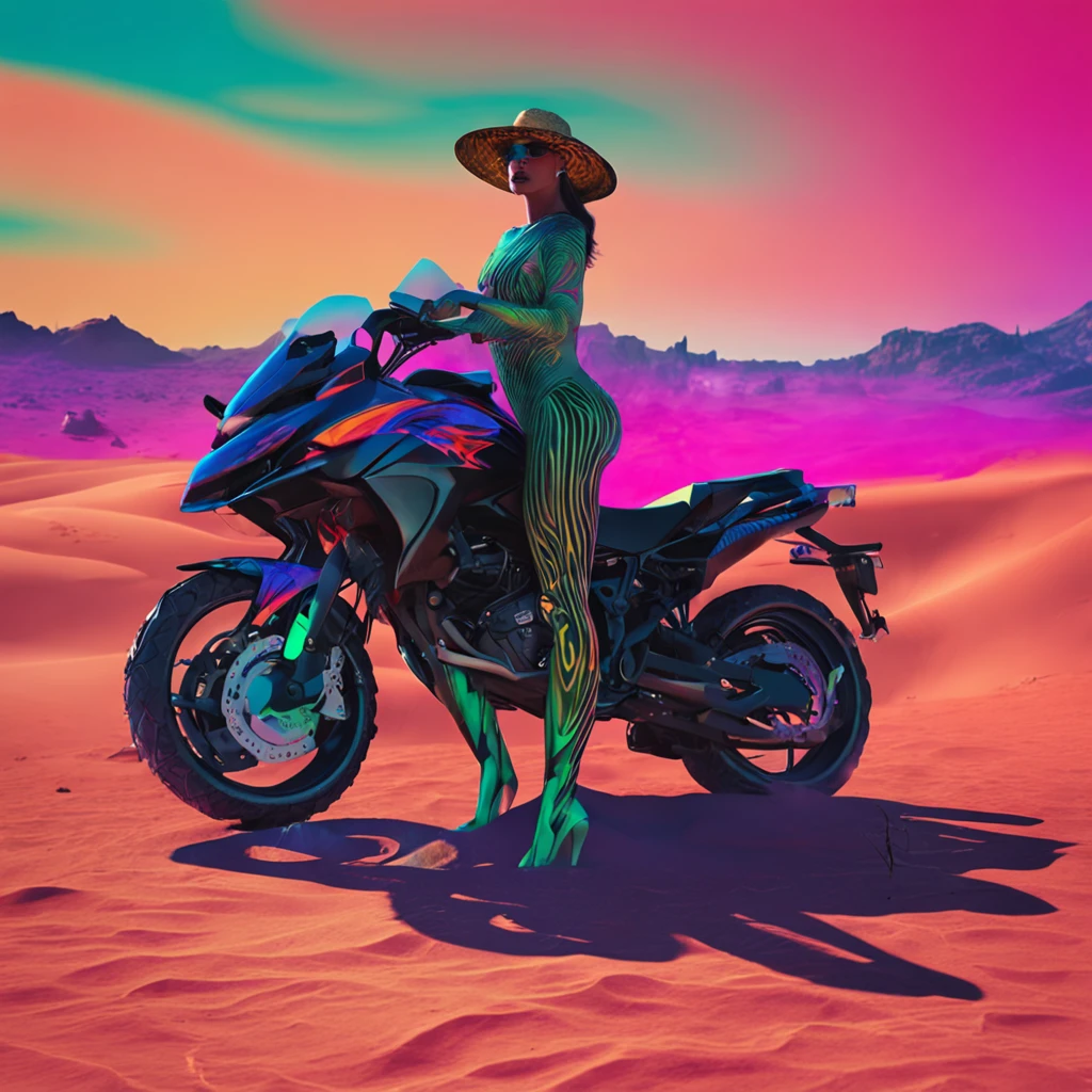 Uma mulher no deserto com neon em volta dela, various fumes, various colored fumes, best quality, master part, ultrahigh-resolution, (fotografia realista:1.4), Surrealismo, Semelhante a um sonho,FusionArt, Shadow dancer, magia das sombras, Darkness Control, furtividade, passo da sombra, Umbral spells, hidden blade,