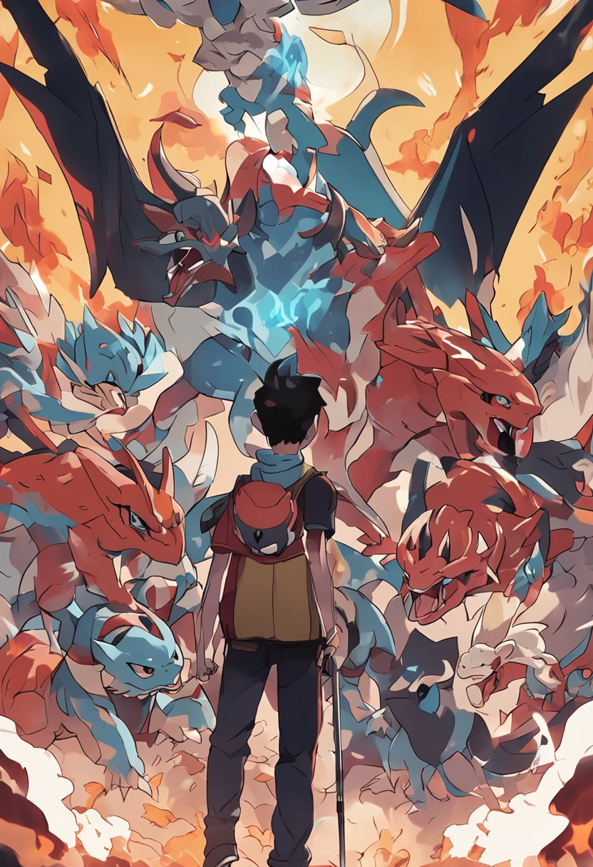 Pokémon,The black-haired youth turned his back to the crowd,There are double dragons of time and space in the sky,Armageddon