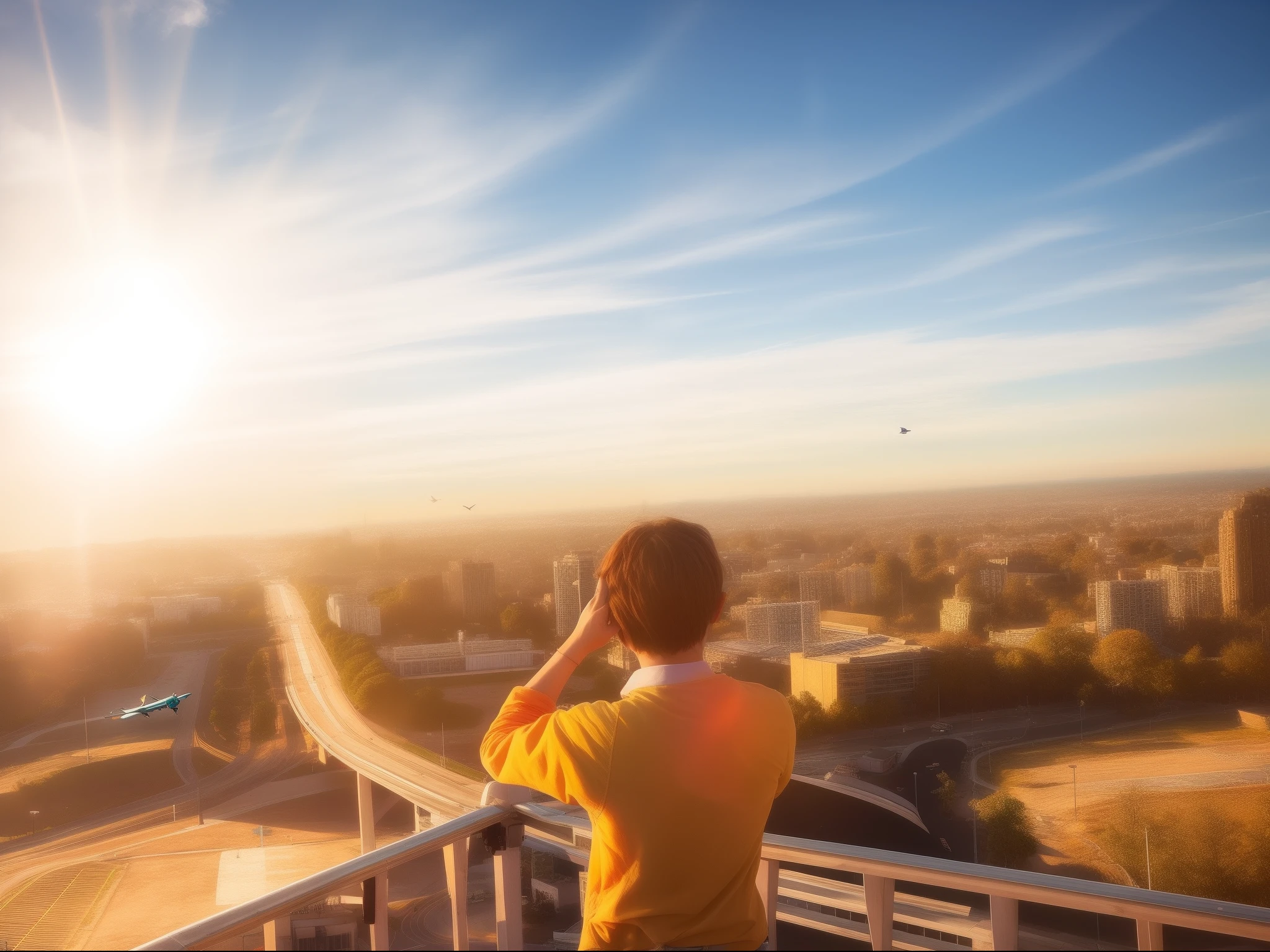 more colorful and realistic Also sunlight and fly plane