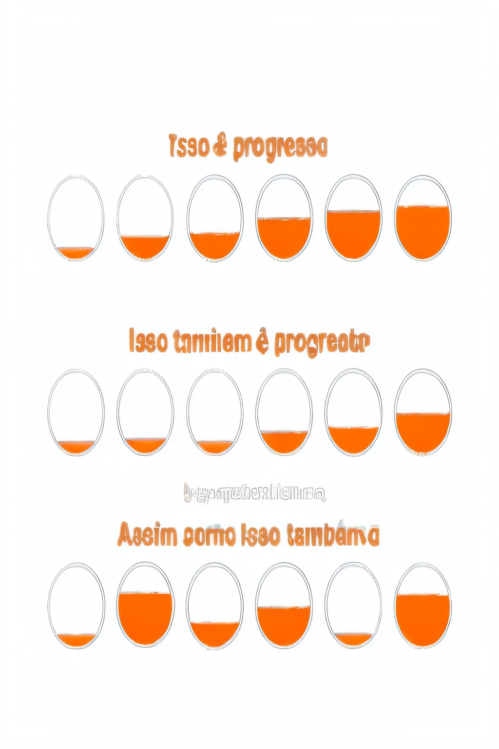 a black background with orange circles and a white line of oranges,