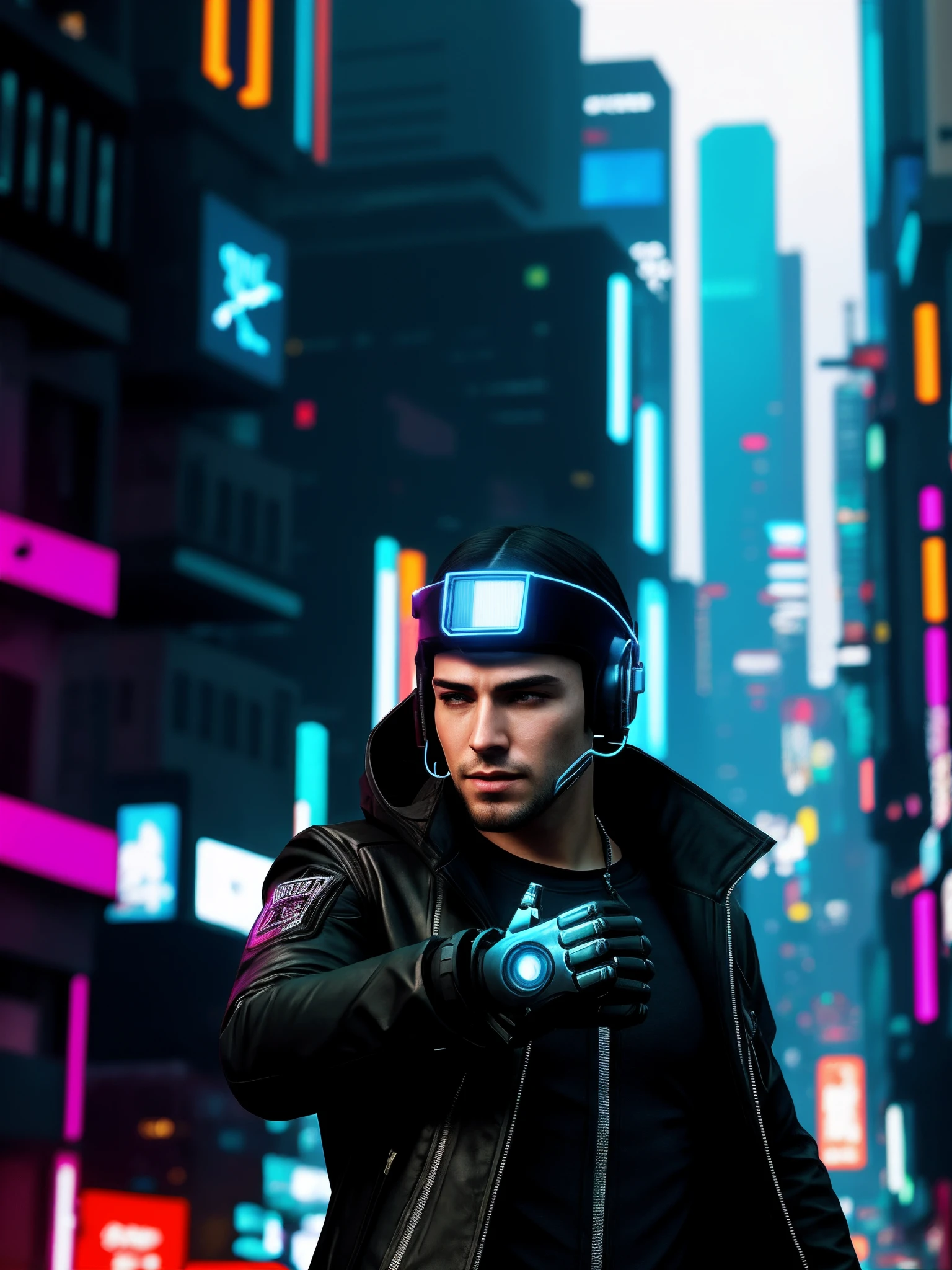 Change background , cyberpunk, handsome, realistic face, 8k, ultra realistic boy