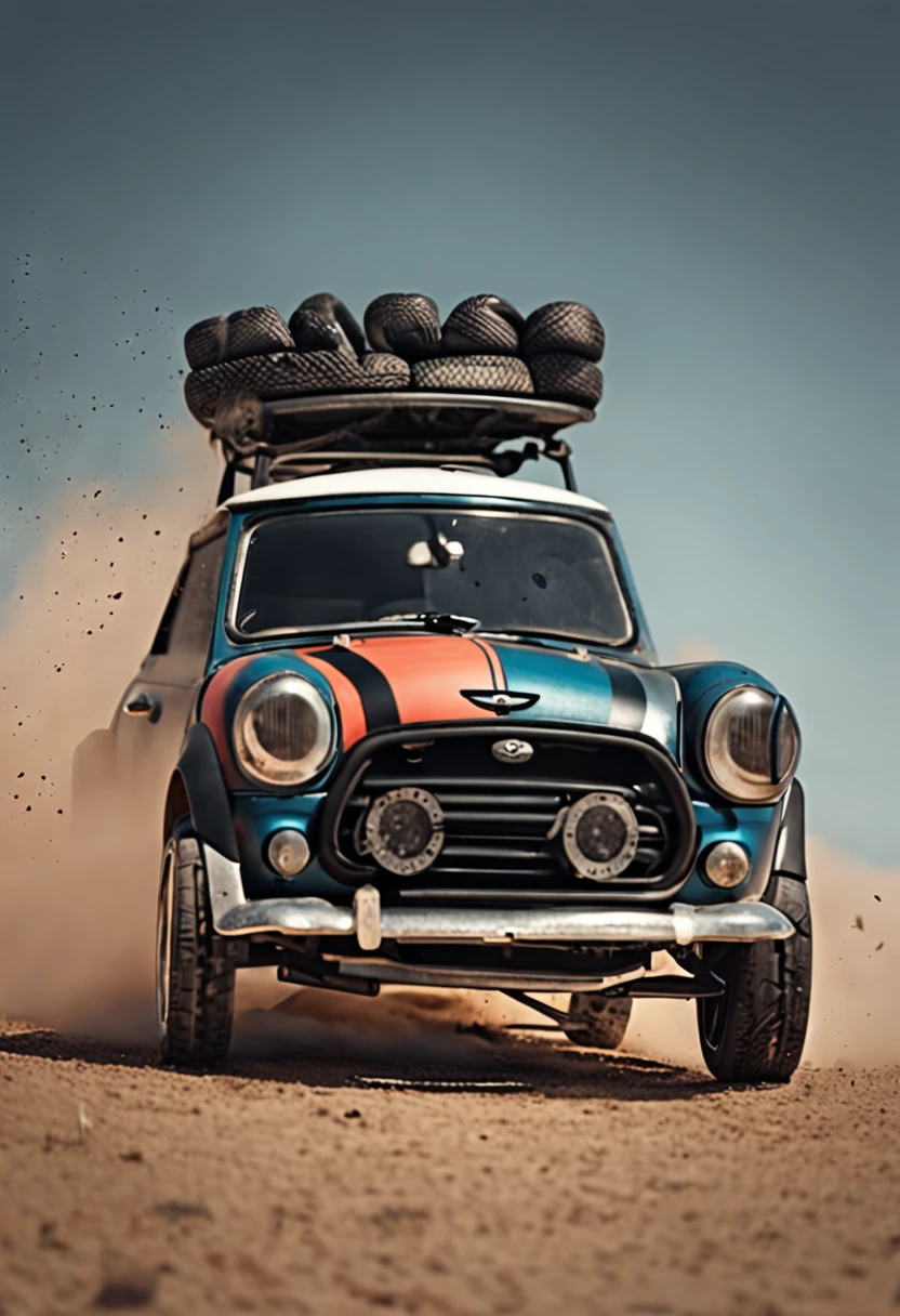 mini Cooper r56, 2007 year, mad max style