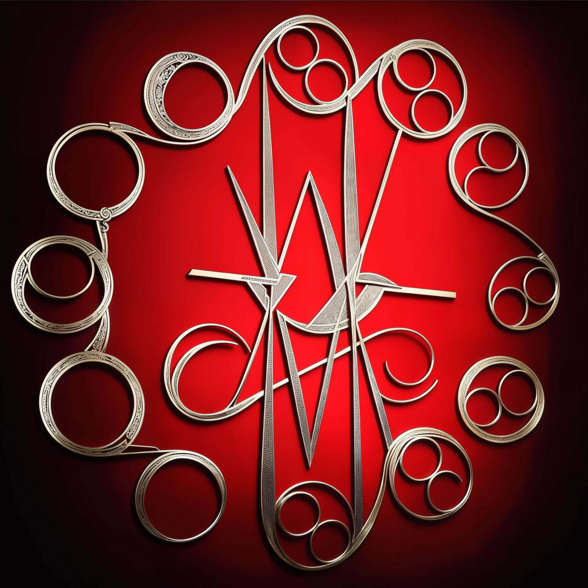 3Drenderingof,Vertical painting effect,sense of layers,Cutout and inlay techniques,metalic face,Metal Art: The whole design is made of rare metal craftsmanship,Handmade by highly skilled professional craftsmen,The overall appearance is a detail,The design is quite complex and refined,Noble, Mysterious and elegant appearance,The whole work takes quite a long time,It takes a lot of craftsmanship to complete,Soft glow,Like a golden luster,Breathtakingly great art,This piece is definitely a masterpiece among works of art,