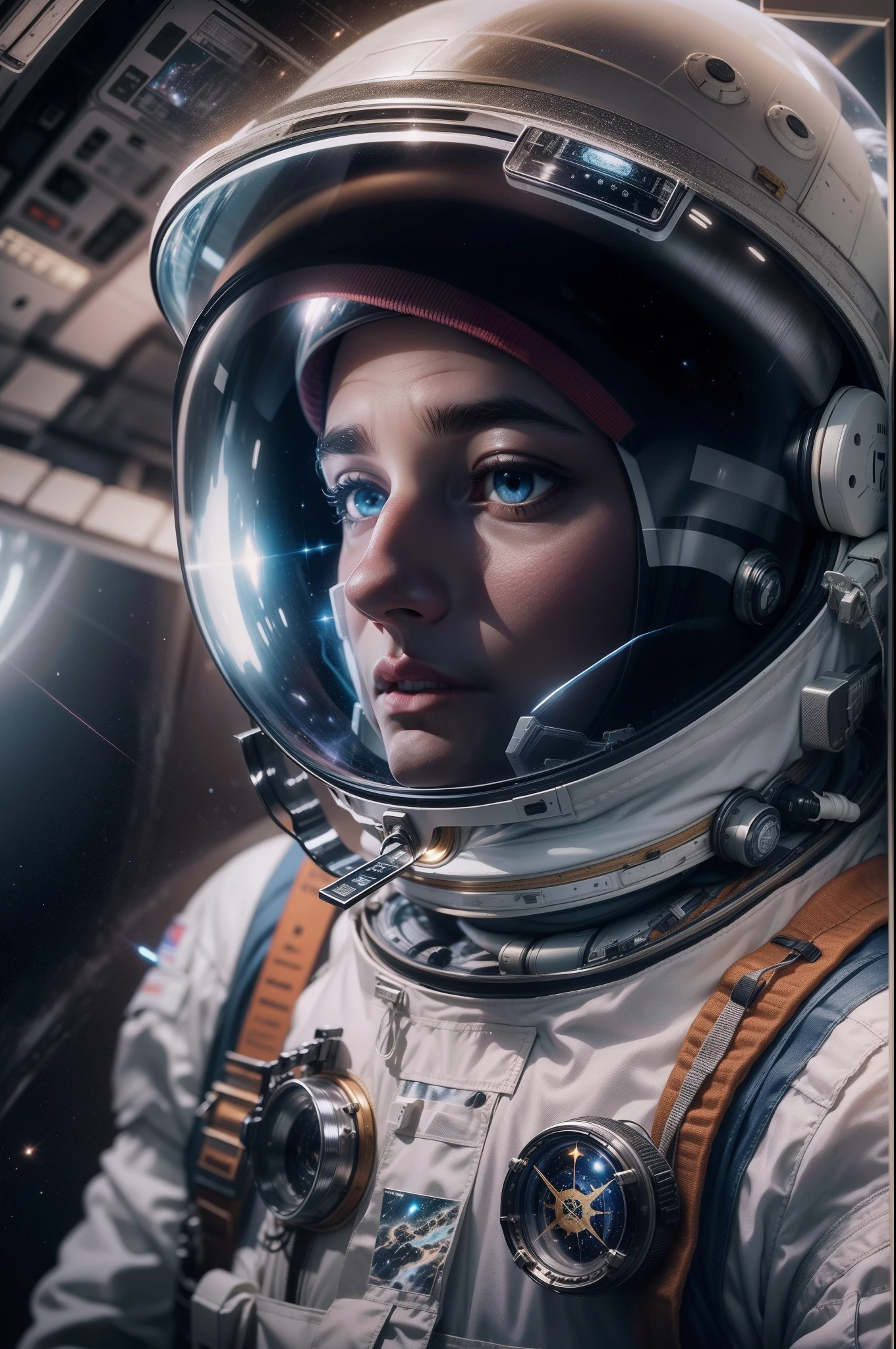 Astronauta em traje espacial com um planeta ao fundo, olhando para o planeta terra na janela, escuro, dark, astronaut lost in liminal space, Retrato de um astronautaa de IA, Retrato de um astronautaa, astronautaa detalhado, planeta terra, traje espacial com um capacete moderno, galaxy reflected in helmet, Retrato do astronautaa, usando um traje espacial e capacete, astronauta, Astronaut in Space, An astronaut in space, Astronauta futurista, lone astronaut