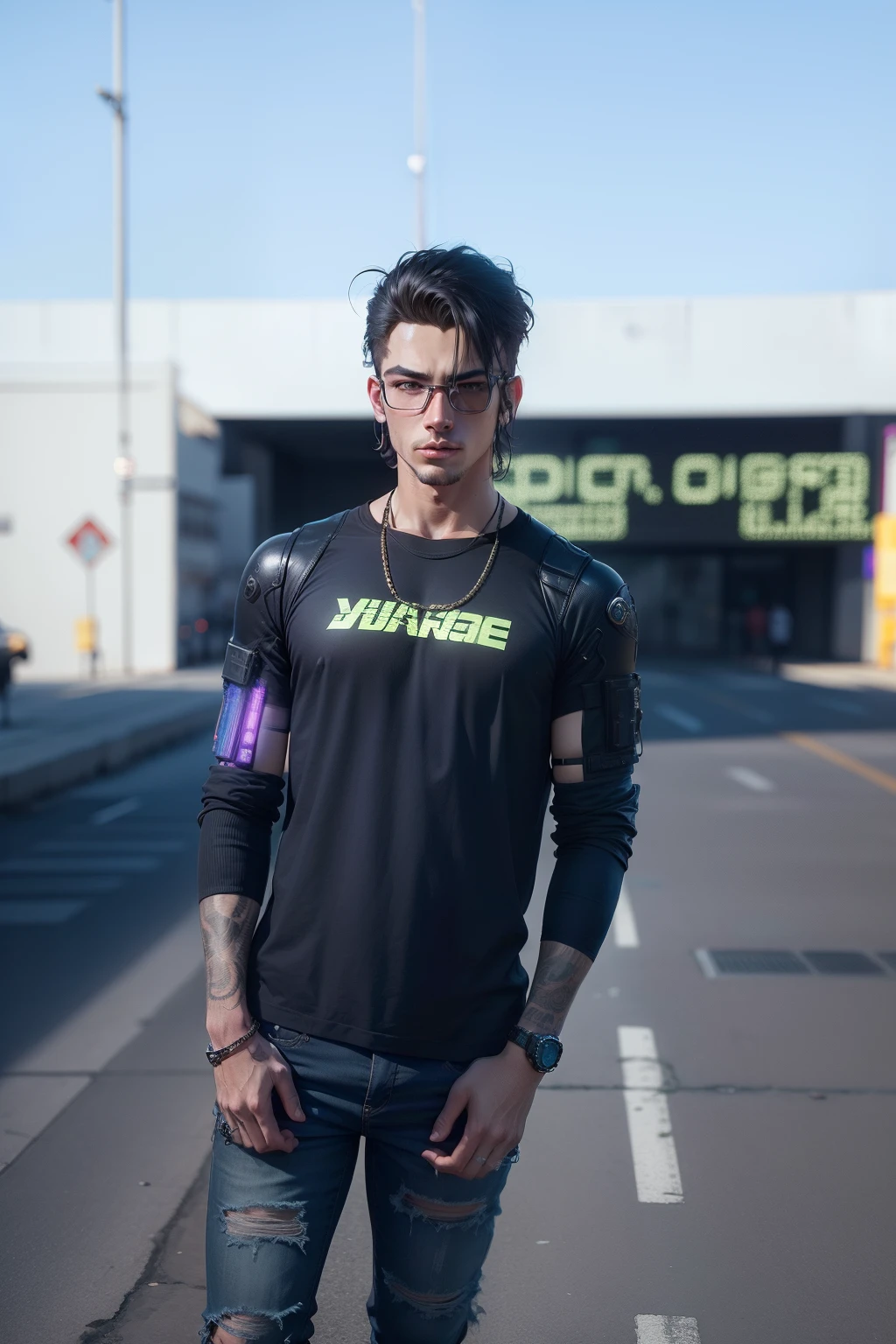 Change background cyberpunk handsome boy.realistic face. 8k ultra realistic.