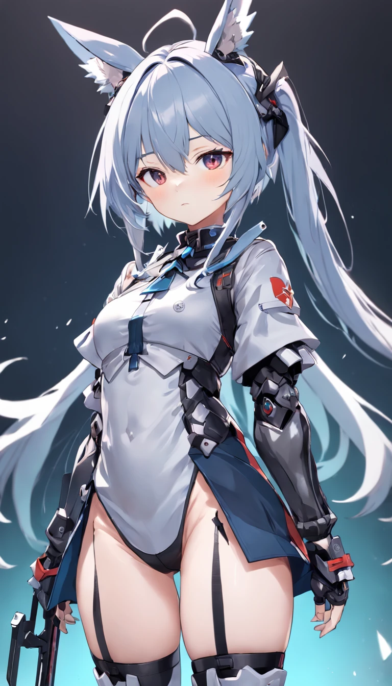 "front view, vtuber model, live 2d model, character, arknights, No background."