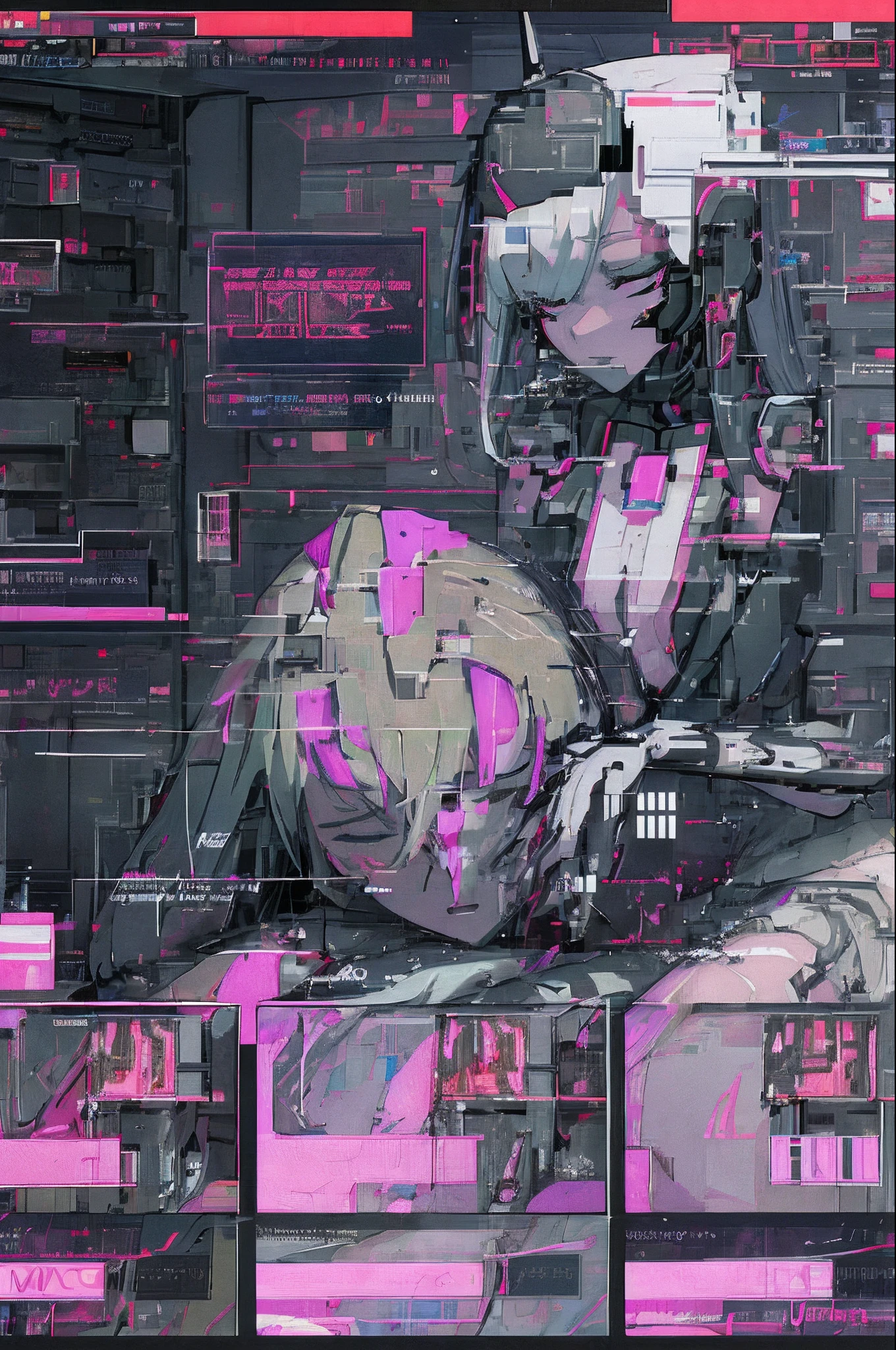 Highly detailed, High Quality, Masterpiece, beautiful, Glitching, glitch Glitching, glitch cybersex machines having rough dirty sex