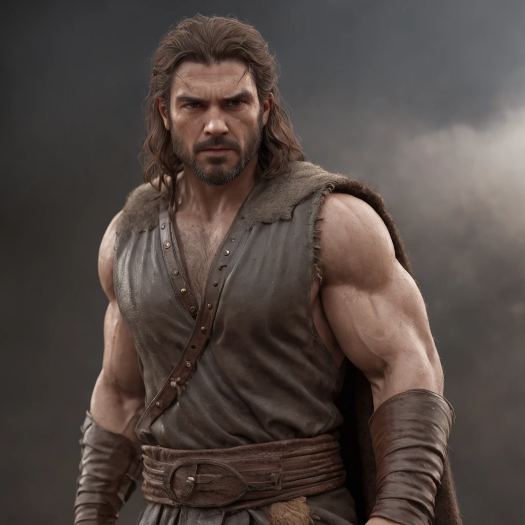 (Professional 3D rendering:1.3) de (Realistic:1.3) Foto de arte mais bonita do mundo，Features soft, bright male heroes, ((Epic hero fantasy rough muscular man wet hero angry look long hair short beard and fierce expression in dynamic pose, fantastic location, majestoso ambiente desordenado)), corpo inteiro 8k unidade render, action shot, poros da pele, very dark lighting, sombreamento pesado, circunstanciado, Rosto detalhado, (vibrante, fotogrdeia realista, Realistic, Dramatic, Escuro, foco nítido, 8k), (Old leather clothes damaged by bad weather:1.4), ((((Use peles)))), (intrincado:1.4), decadente, (altamente detalhado:1.4), pintura digital, rendering by octane, art stations, Conceito-Arte, liso, foco nítido, illustration, germe da arte, (Loish:0.23), Wlop Ilya Kuvshinov, e Greg Rutkowski e Alphonse Mucha Gracias, (global ilumination, studiolight, Light Volumetric), chuva forte, floating particles, patife, fantasia, Onze, corpo inteiroesbian, ((Fundo escuro e antigo da cidade:1.3)),CGSesociedade,art stations