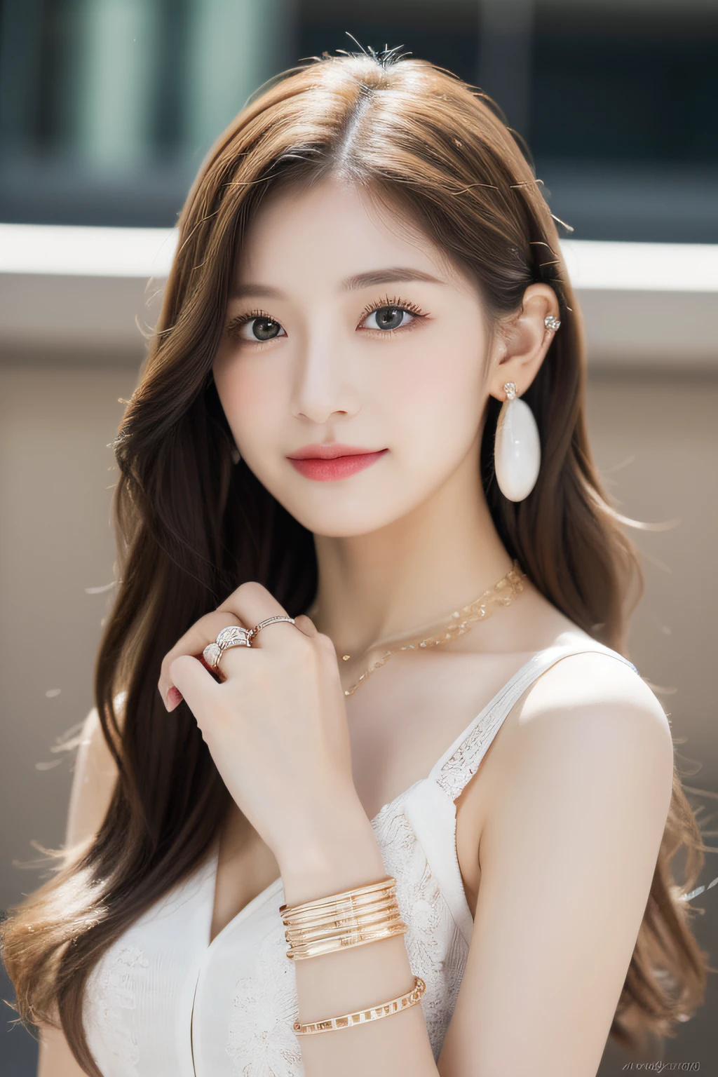 one-girl，a fashion model，18yr old，[[[[Close-up cleavage]]]], [[[[climaxing]]]], [[[[rapeseed]]]], [[[[shoulder]]]], perfect  eyes, Perfect iris，perfect lips，perfect teeth，Perfect Skin，with fair skin，HighDynamicRange，Movie Girl，(delicated face)，(Highly defined faces)，（White under underwear），(Raised sexy)，(Long hair with a shawl)，Bedrooms，（kneeling on a bed），（Beautiful curves,Slim,Attractions），green trees outside the window，fresh flowers，4K Ultra HD, 超高分辨率, (realistically: 1.4), Best quality at best，tmasterpiece，（pastel colour：1.2）