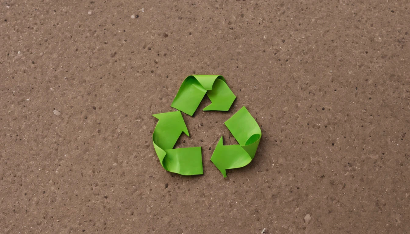 A visual reminder of the importance of sustainability, perhaps in the form of a recycling symbol, a green leaf or a positive message about protecting the environment.