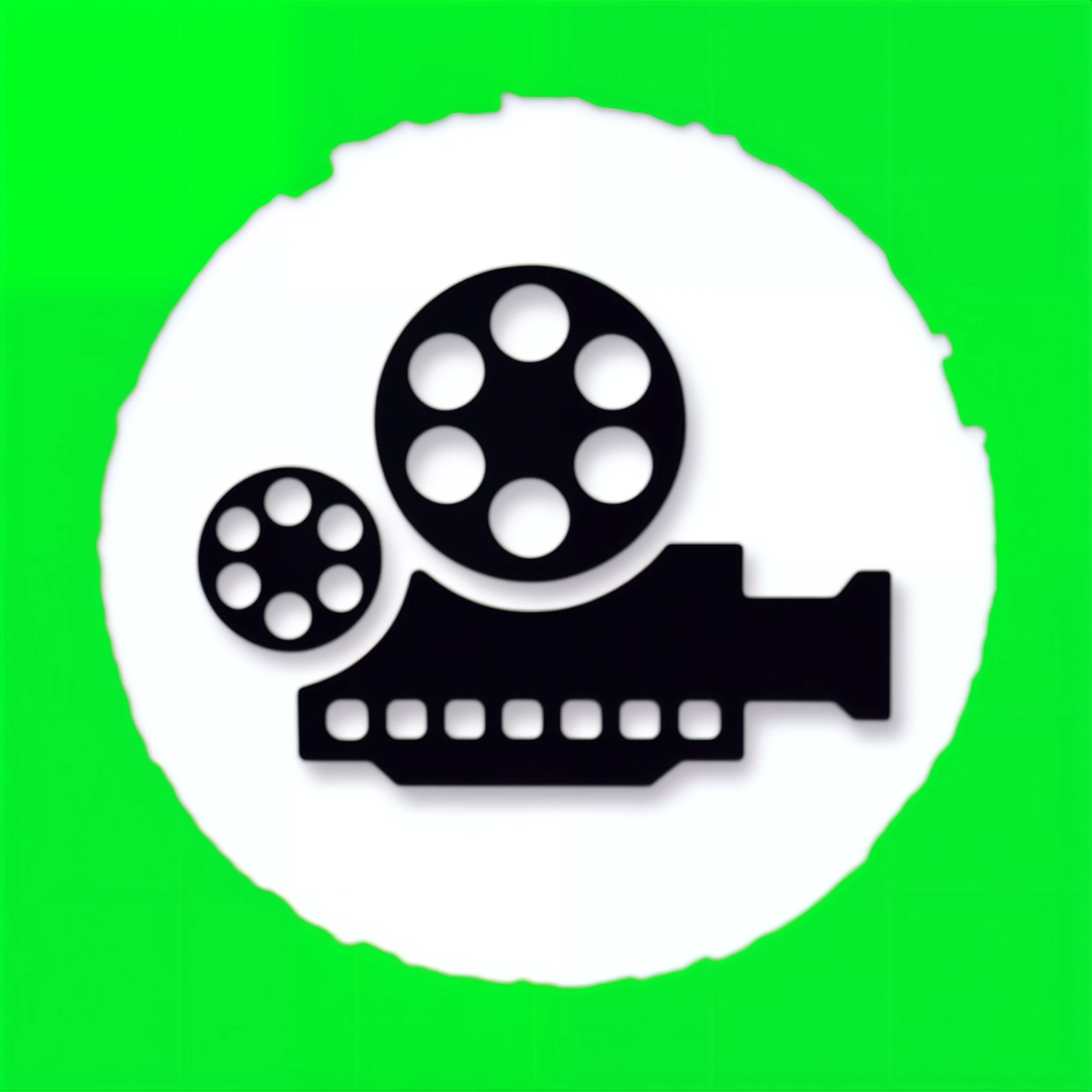 a green screen with a white circle and a black film camera, filmática, film camera style, cinematografic, Filmes, Filme antigo, found footage video, imagem do filme, Cinemascope, cinematographic, Cinemascope, filme indie, film camera, captura de filme, animation film, filme preciso, efeito filmadora, filme antigo, kinematics