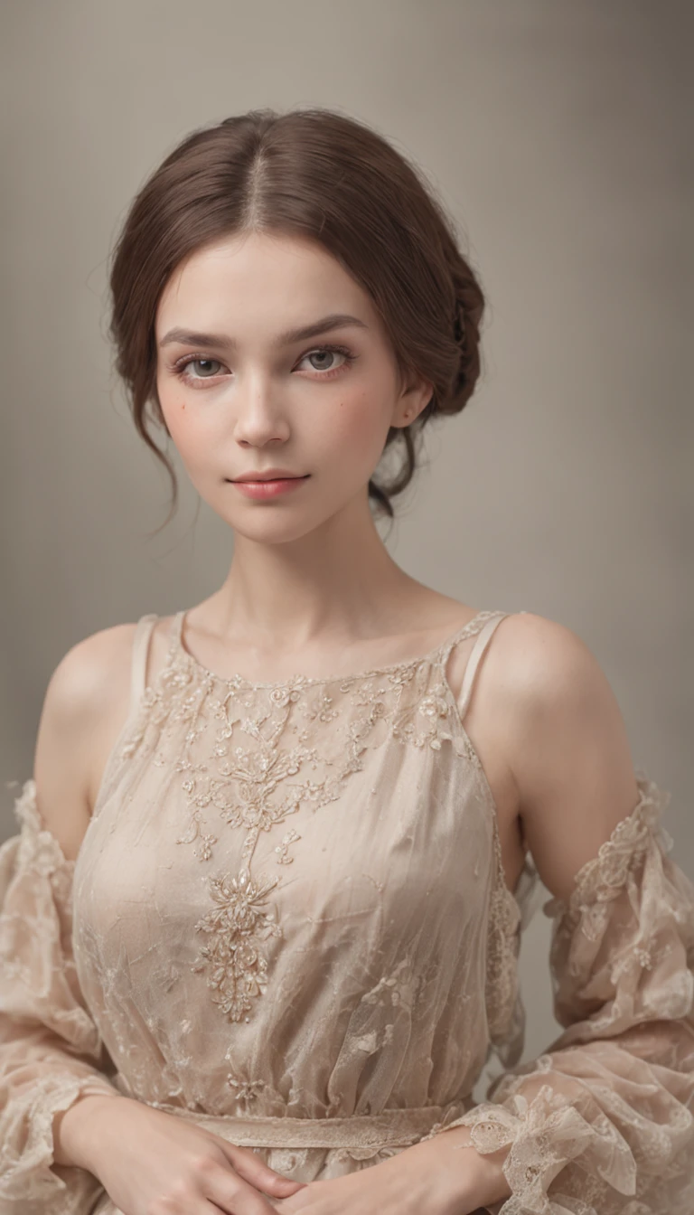 realistisch 、large chest, full body portrait、Detaillierte Gesichtsstruktur、--ar 16:9 ,40 jahre alt , European Girl , kurzes haar ,