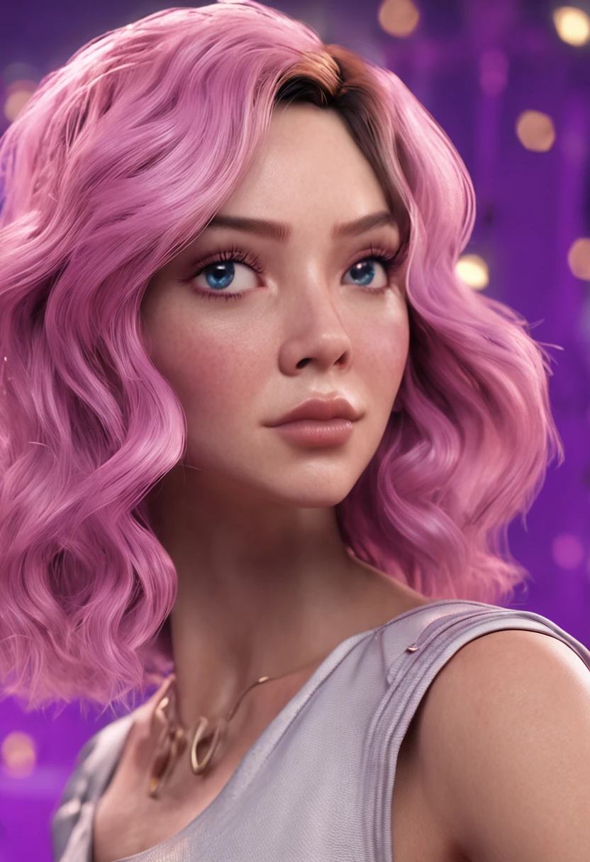 Purple hair, short hair, blue eye color, black eyeliner, tattoo, full body, 8k sakin, 8k detail, ultra realistic face, ultra quality, ultra realistic, 8k skin detail, japanese, Thick leg, huge breast