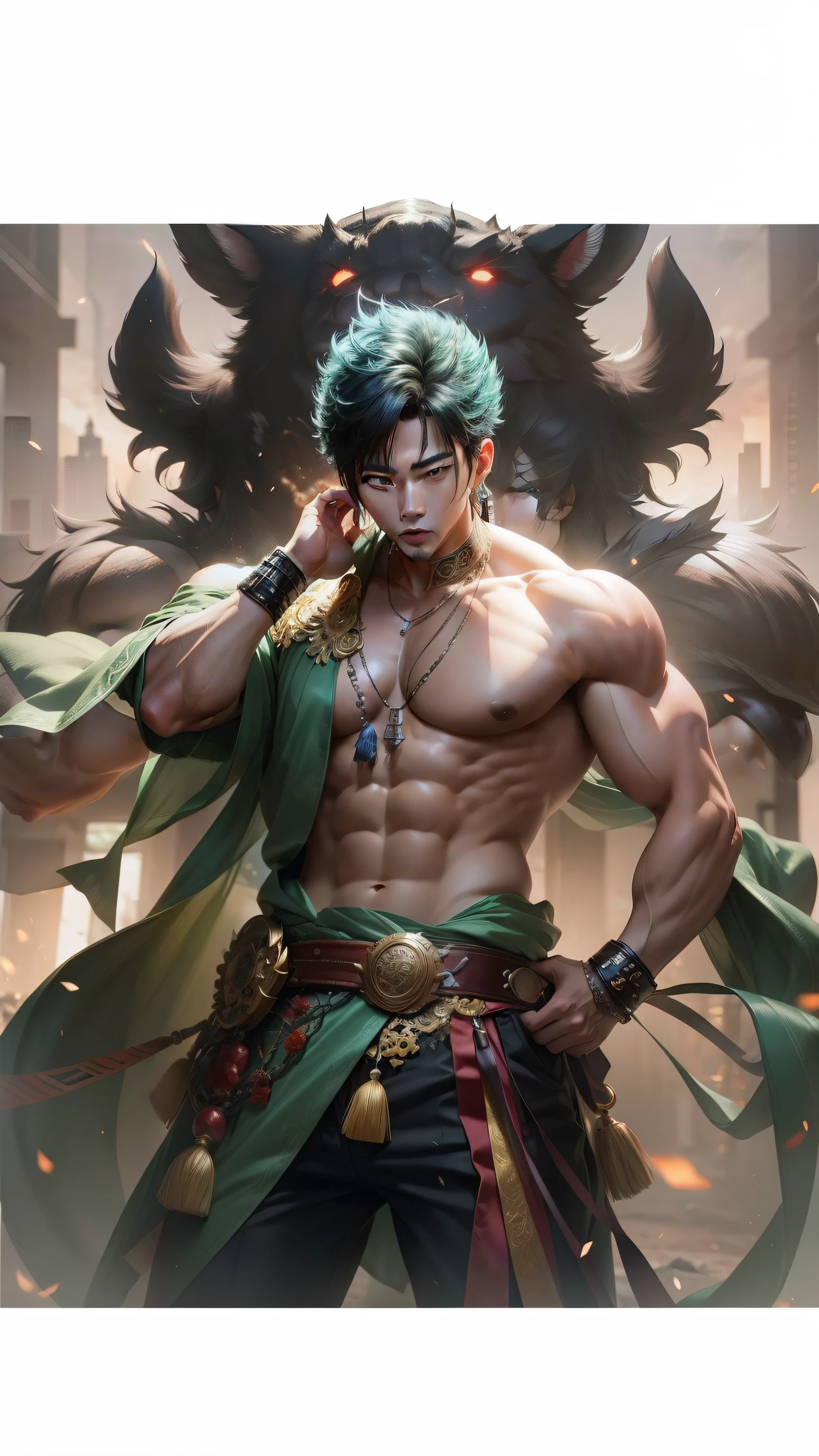Turn into K-pop handsome asian muscular