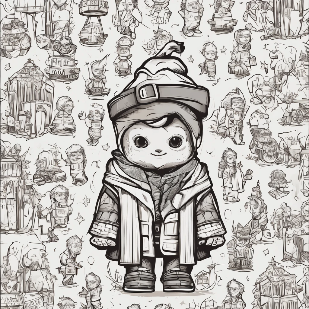 harry potter, Chibi, (pequeno bonito:1.1), Standing, Olhando para o Viewer, incredibly fine illustrations, alta resolução, avatar plano, fundo branco