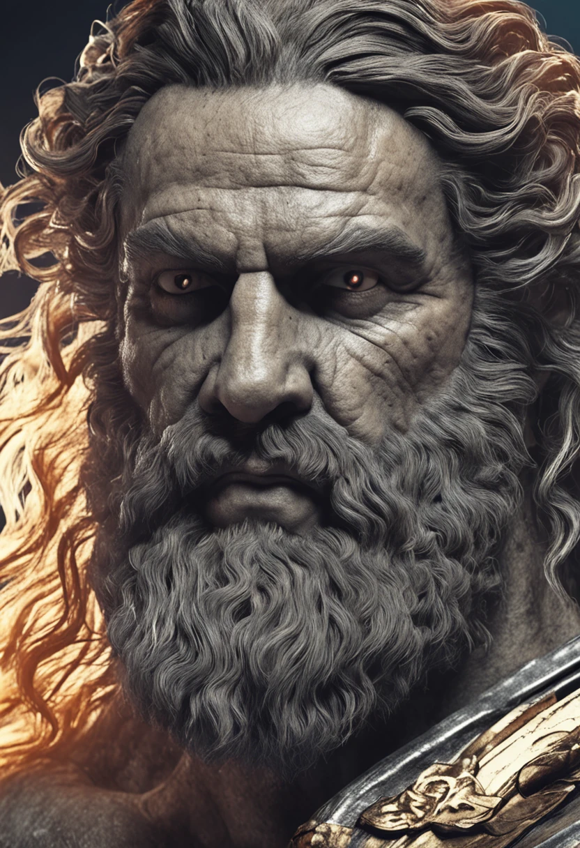 Stock Gricki Stoic
which is the historical Greek status with
Hercules-style profile muscles
Cinematic 8k and dark background